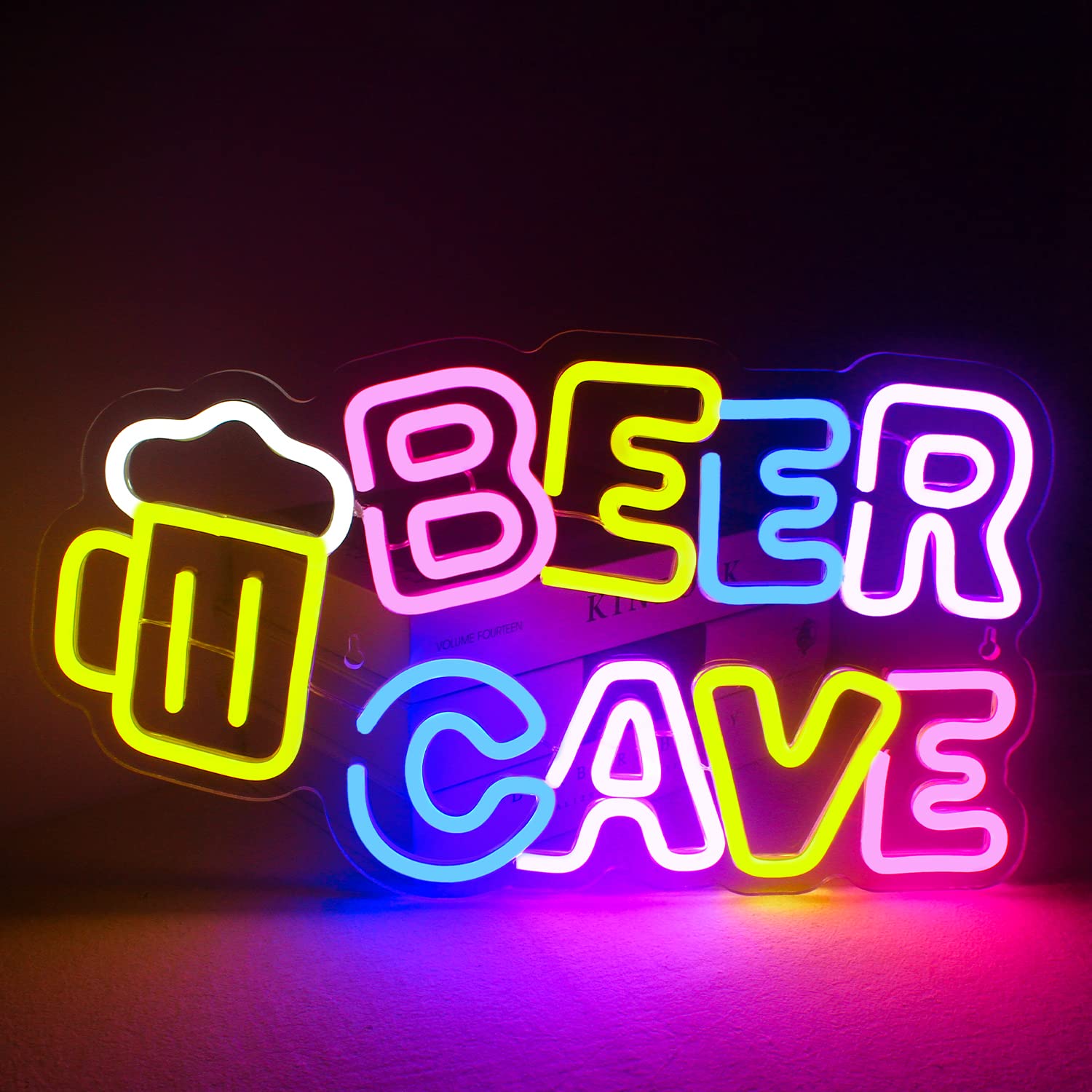 LUCUNSTAR Neon malt-inspired Sign - Acrylic Wall Decor Light for Room or Bar - malt-inspired Cave Design