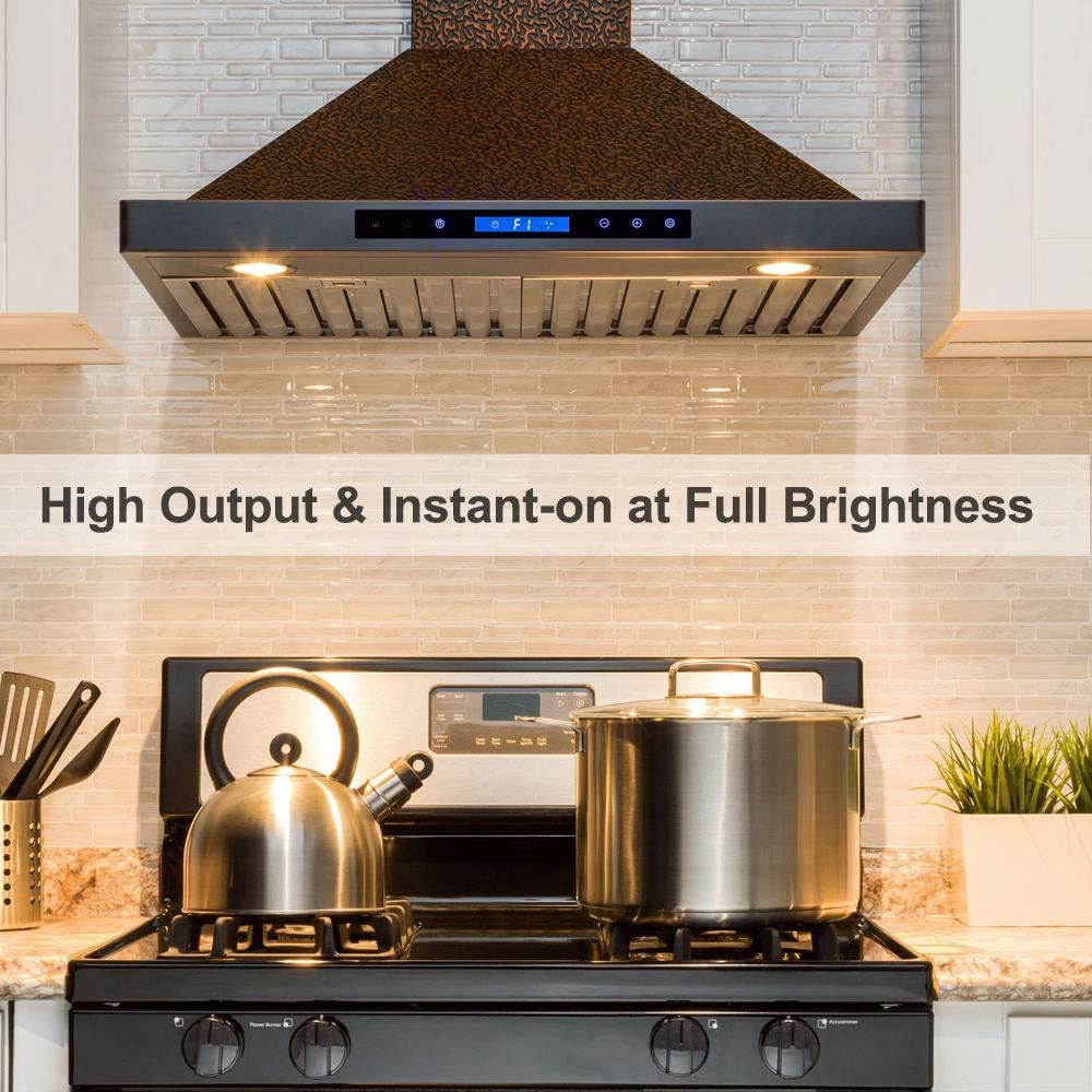 H&Z Par20 Bulbs 50W Range Hood Light Bulbs, 6Pcs Par20 50W 120V Flood Light Bulbs, Dimmable, High Brightness & Cri100, E26 Base,