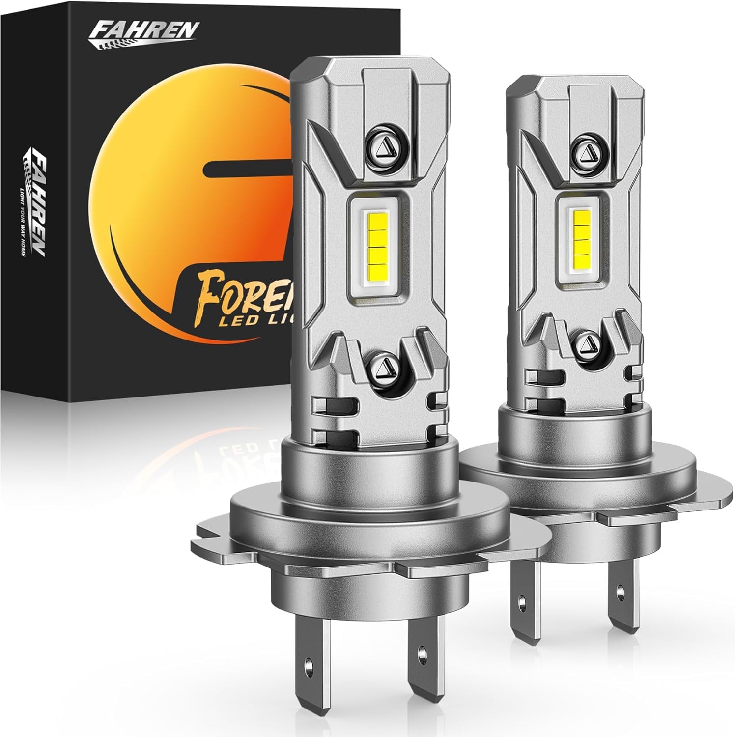 FORENNER H7/H7LL Bulb  ?????????????? ??????% ?????????? ???????????????? Fanless Fog Bulbs  6500K White 1:1 Halogen Mini Size No Adapter Required  Plug and Play  CANbus Ready  Pack of 2