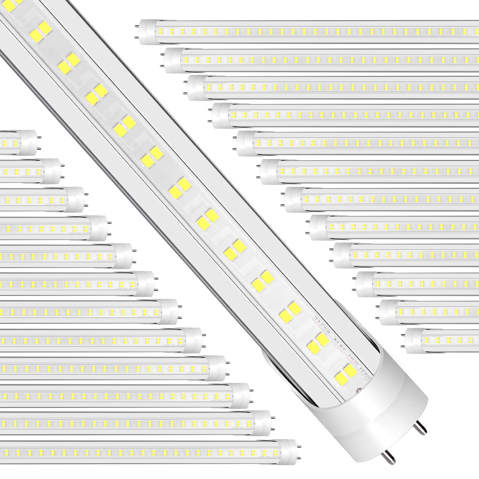 Onlylux Led Tube Lights 4Ft, 4 Foot Led Bulbs 24-Pack 28W 5000K 4000Lm Daylight T8 T10 T12 Fluorescent Replacement Dual Ended Po
