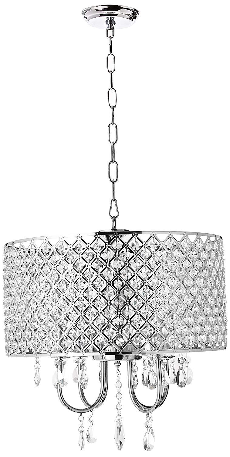 Warehouse of Tiffany Crystal Chandelier RL5633, Silver, 17inL x 10inW x 9inH