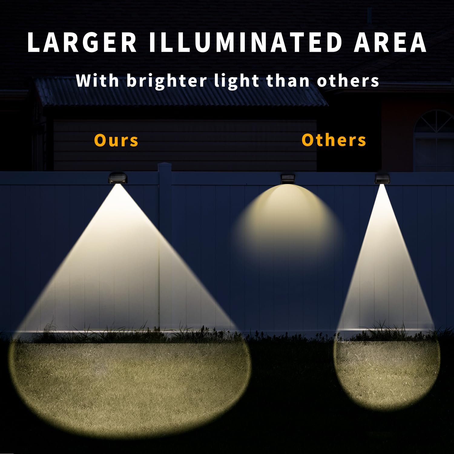 Solar Fence Lights Outdoor Waterproof, Outdoor Halloween Decorations Lights With Warm White & Rgb Modes, Outdoor Wall Light Fixtures For Backyard, Patio, Deck Railing, Pool, Wall (Wrgb 8 Pack)