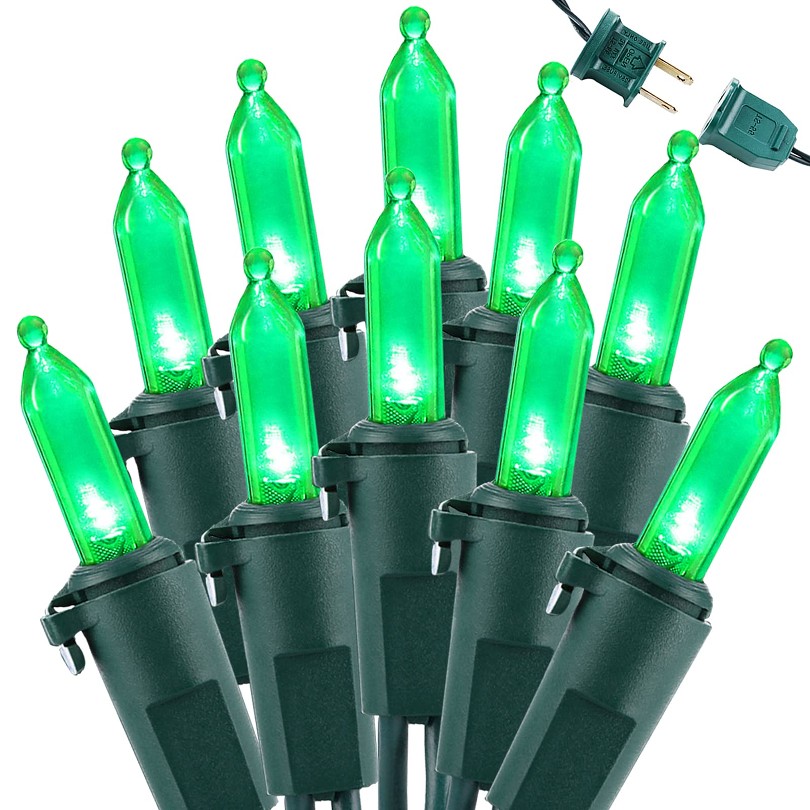 Brizled 33ft 100 LED Green Halloween String Lights, Waterproof, UL Certified, Model HHGDHLLG001