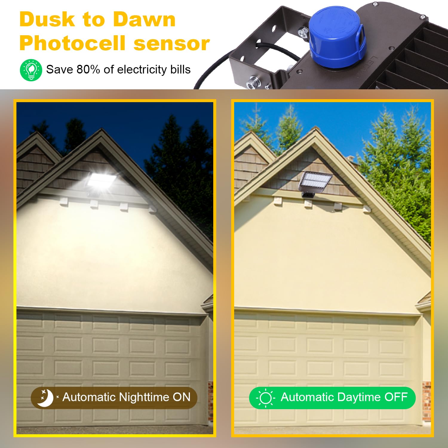 Biritalo 200W Led Parking Lot Light, 28000Lm, Dusk To Dawn, Ip65 Waterproof, 550