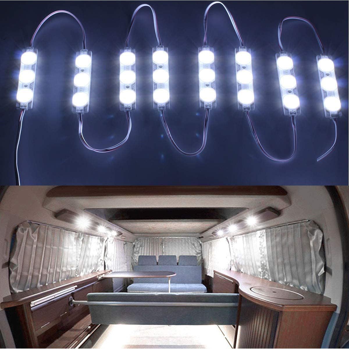 Royfacc 120 Led Van Light Car Interior Light Bright White Lighting Dome Lamp Ceiling Work Lights Kit For Van Truck Auto Car Vehi