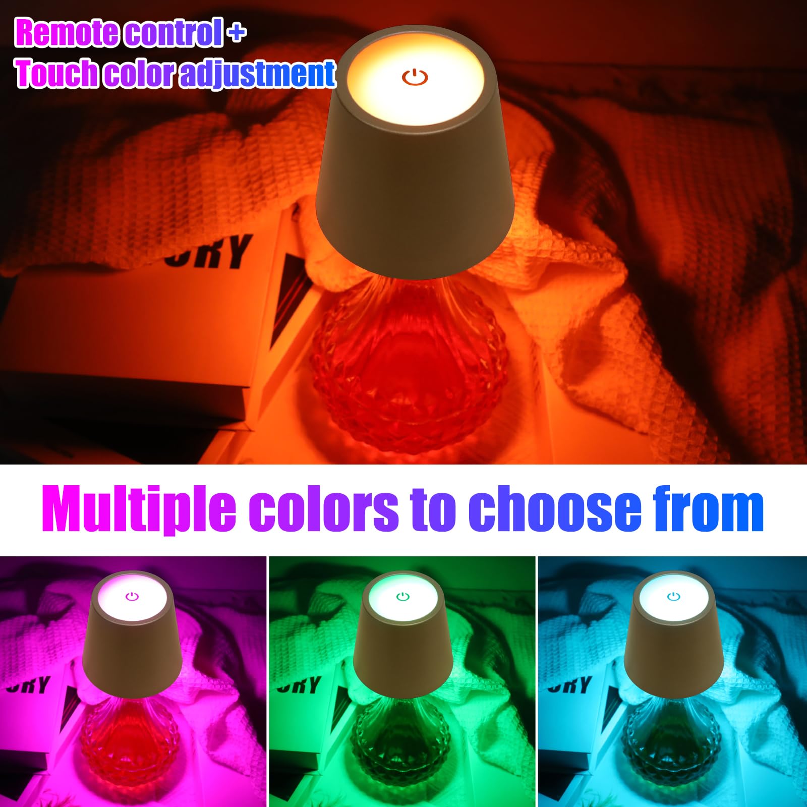 Wireless Bottle Lamp With Remote Control  Rechargeable Rgb Wine Bottle With 3Modes Light Dimming  Waterproof Touch Lamp Head For Room  Bar  Restaurant And Party Decorations(Gold Rgb)
