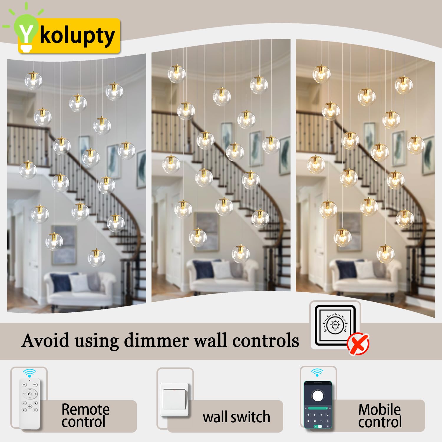 Glass Chandelier Led Modern Gold Pendant Light Globe Glass Ceiling Light 16-Lights Glass Ball Chandeliers For Staircase Living R