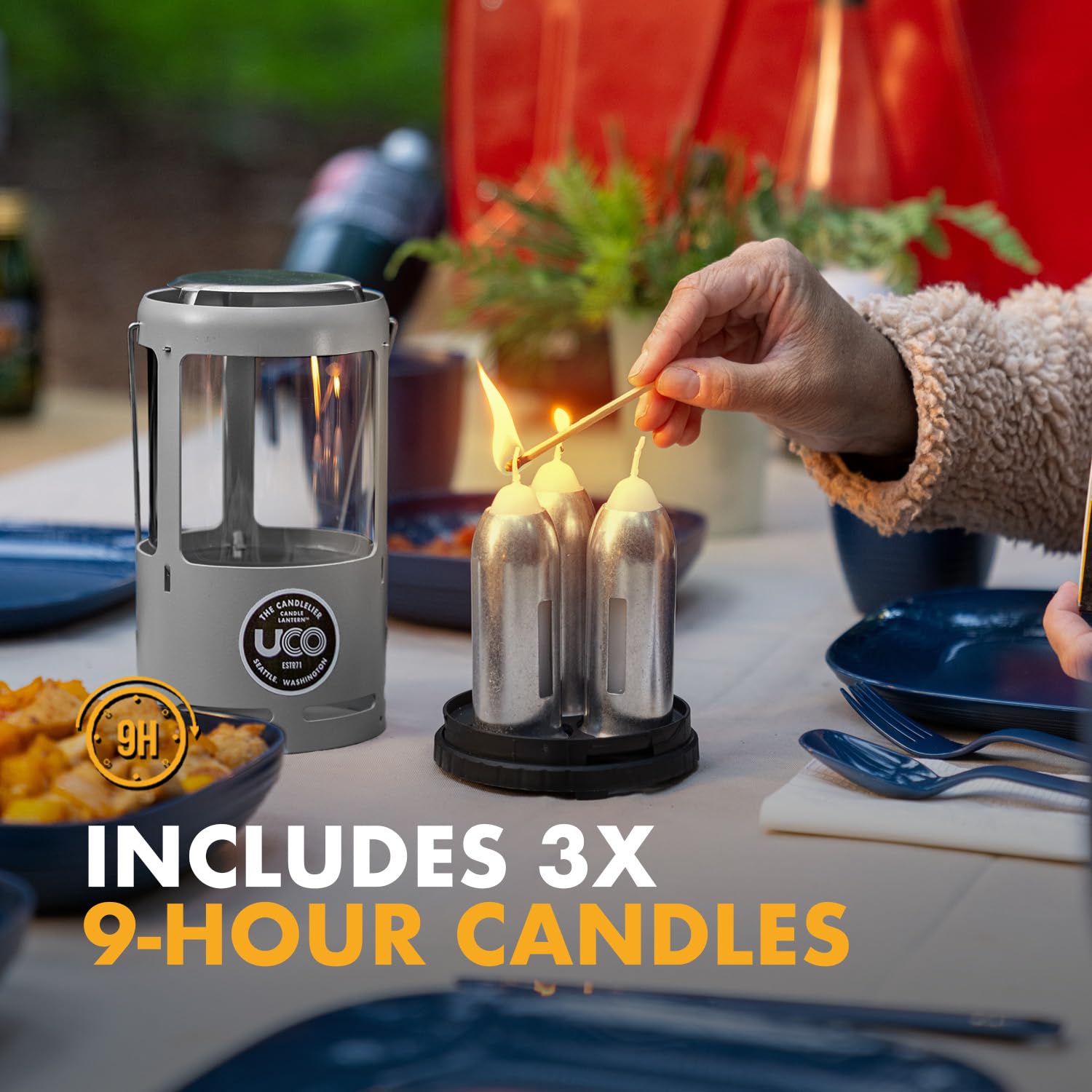 UCO Candlelier Candle Lantern - Silver, One Size, Model C-A-STD