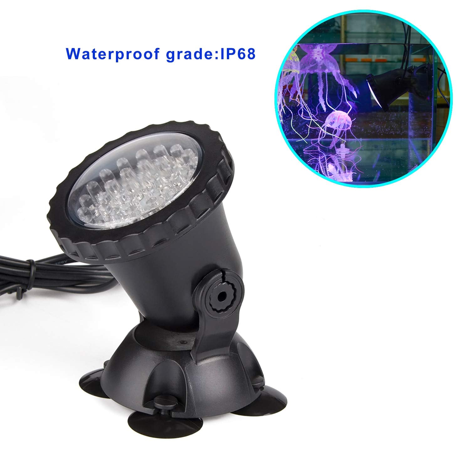 Pond Lights Underwater Led Fountain Lights Color Changing Spotlights Ip68 Waterproof Rgb Colored Memory Dim Adjustable Outdoor Y