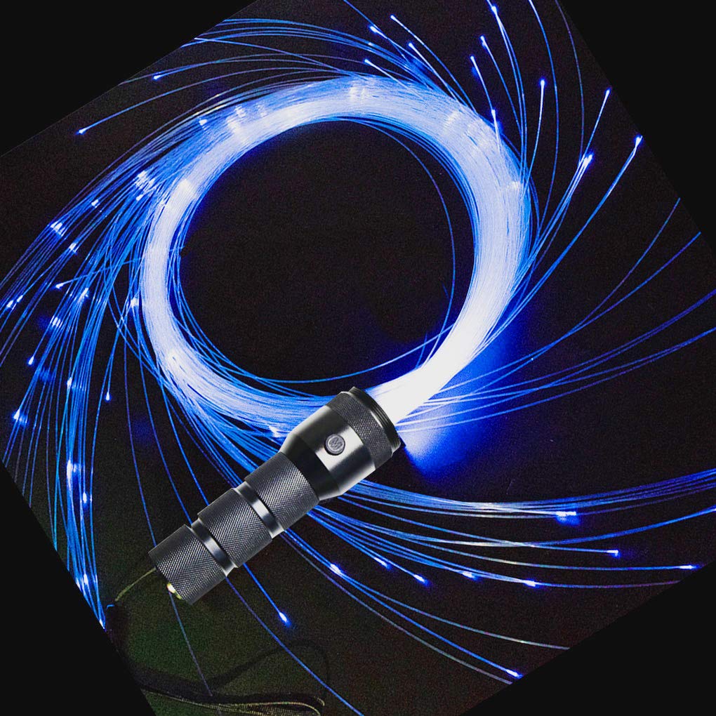 Azimom Led Fiber Optic Dance Whip Space Whip 6Ft 360 Swivel 40Display Battery Power Mode Pixel Whip Rave Flow Super Bright Light