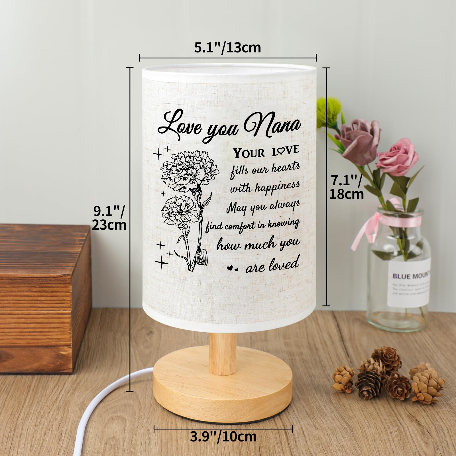 Souhoney Christmas Nana Gifts  Desk Lamp Home Decor Grandmother Long Distance Gifts From Granddaughter  Grandma Lamp Birthday Mothers Day Nana Gifts From Grandson