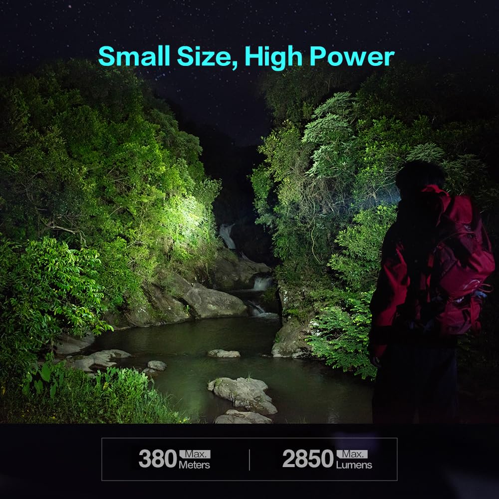 LOOP GEAR SK05 Rechargeable Flashlight, 6000mAh Power Bank, IP68 Waterproof, Magnetic Camping Light, 6500K, Black