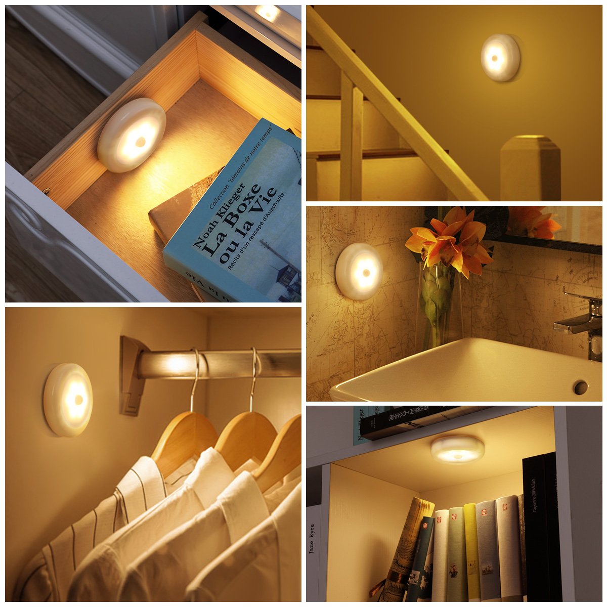 Amir Upgraded 3.15    Motion Sensor Light Indoor, Cordless Battery Powered Stick On Led Night Lights For Closet, Stair, Under Ca