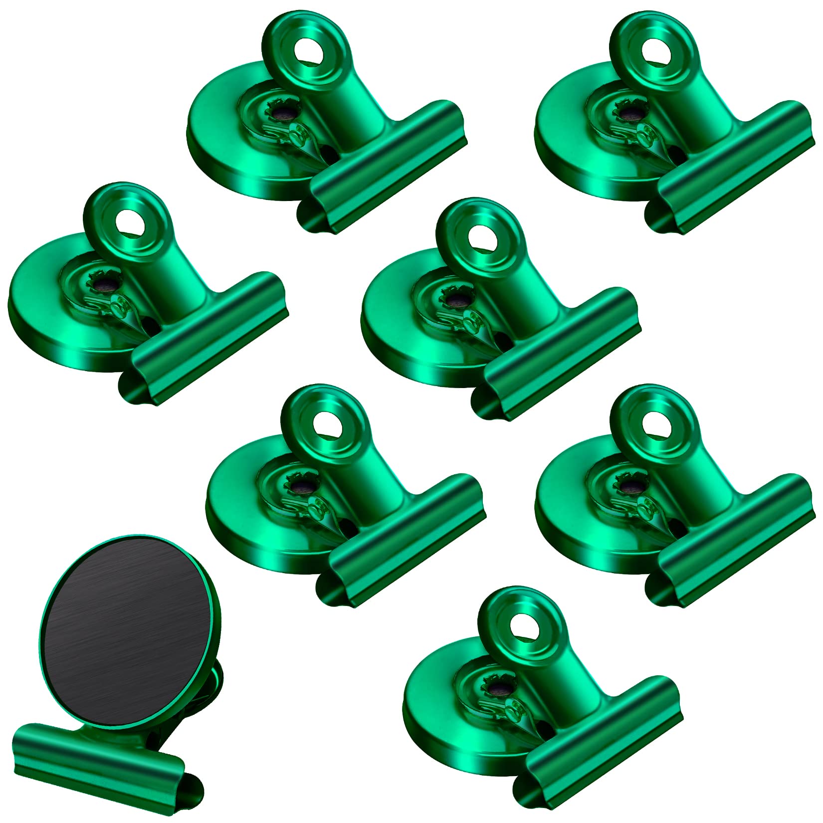 8 Pack Refrigerator Magnets Fridge Magnets Magnetic Clips Perfect for Refrigerator Whiteboard Magnets Photo Displays Home School Use Heavy Duty Magnetic Clips (Green)-New
