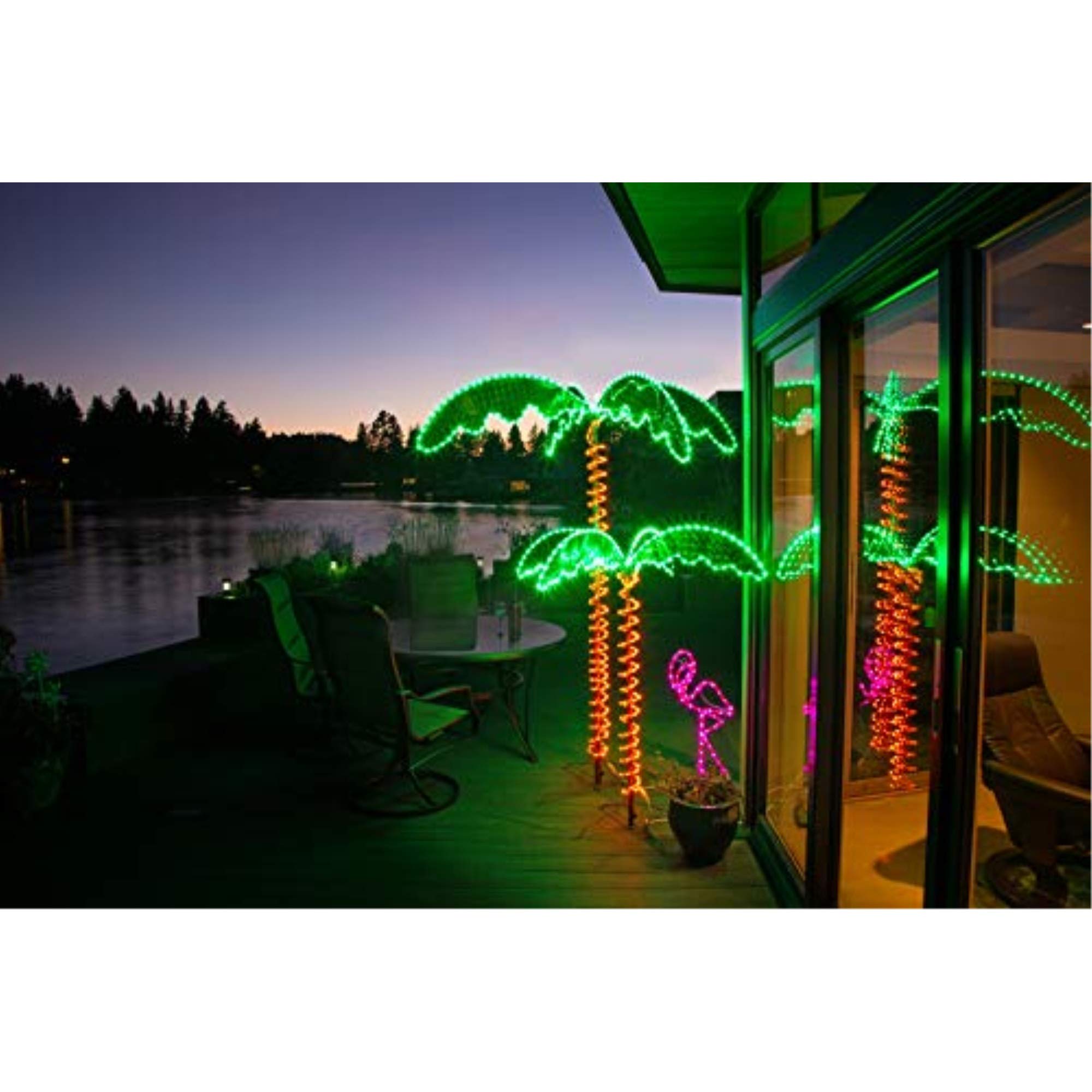 Faulkner Furniture 20522 7 Led Palm Tree 120V Yard Light