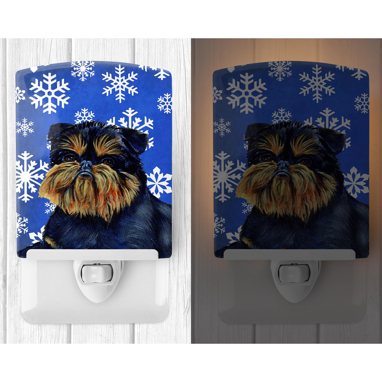 Carolines Treasures Ceramic Night Light, Brussels Griffon, UL-Certified, 6x4x3 inches, Multicolor, Model LH9298CNL