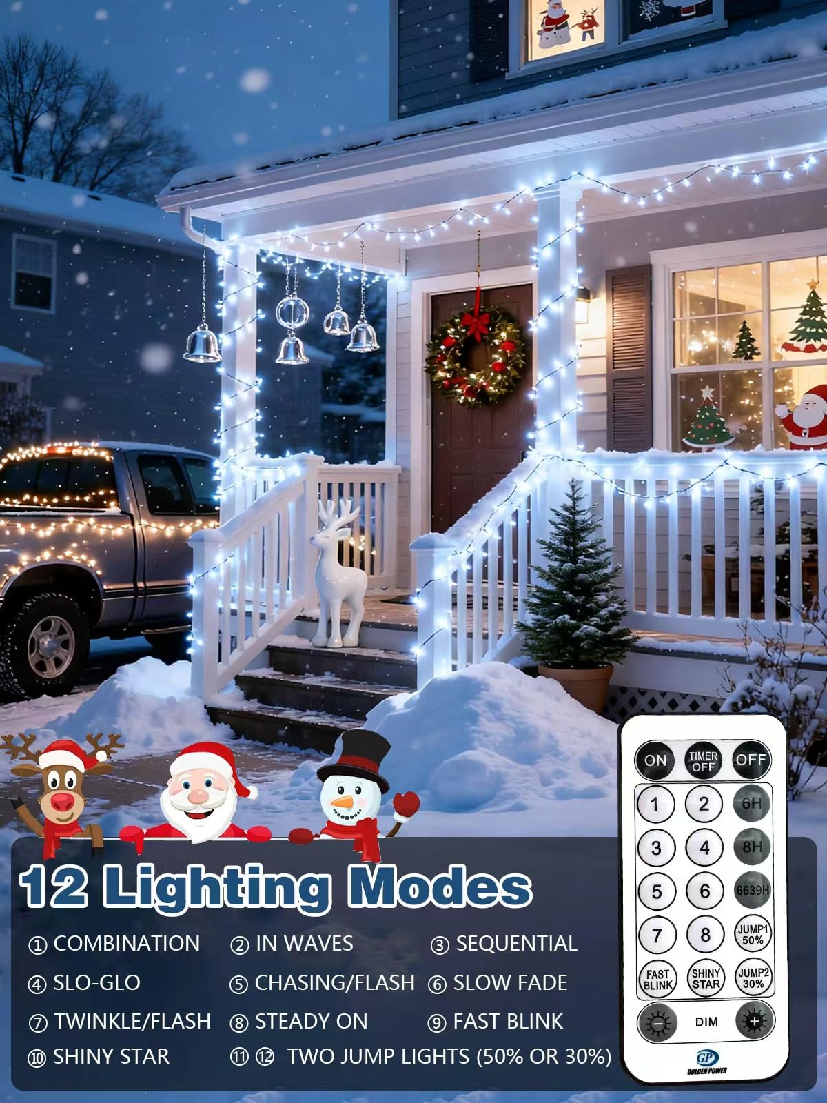 Voice Controlled Christmas Lights With Remote  165 Ft 500 Led String Lights Indoor Outdoor With 12 Modes 3 Timers  Dimmable Twinkle Light Plug In Waterproof For Xmas Tree Party Decor  Cool White