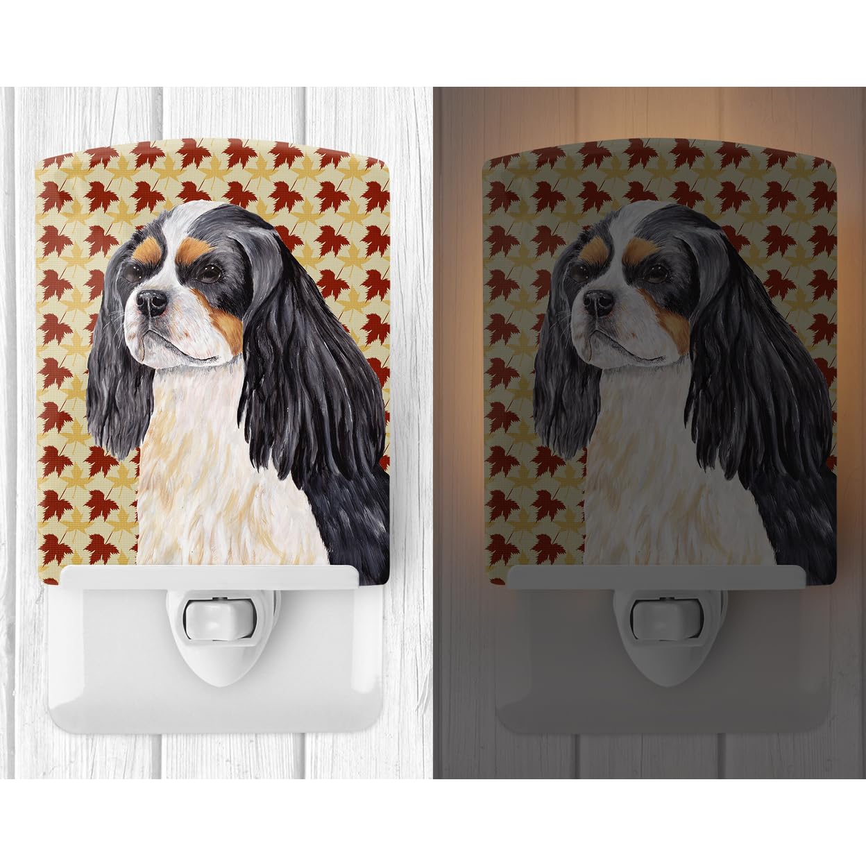 Carolines Treasures Ceramic Night Light, Cavalier Spaniel Design, UL-Certified, 6x4x3in, Multicolor, Model SC9231CNL