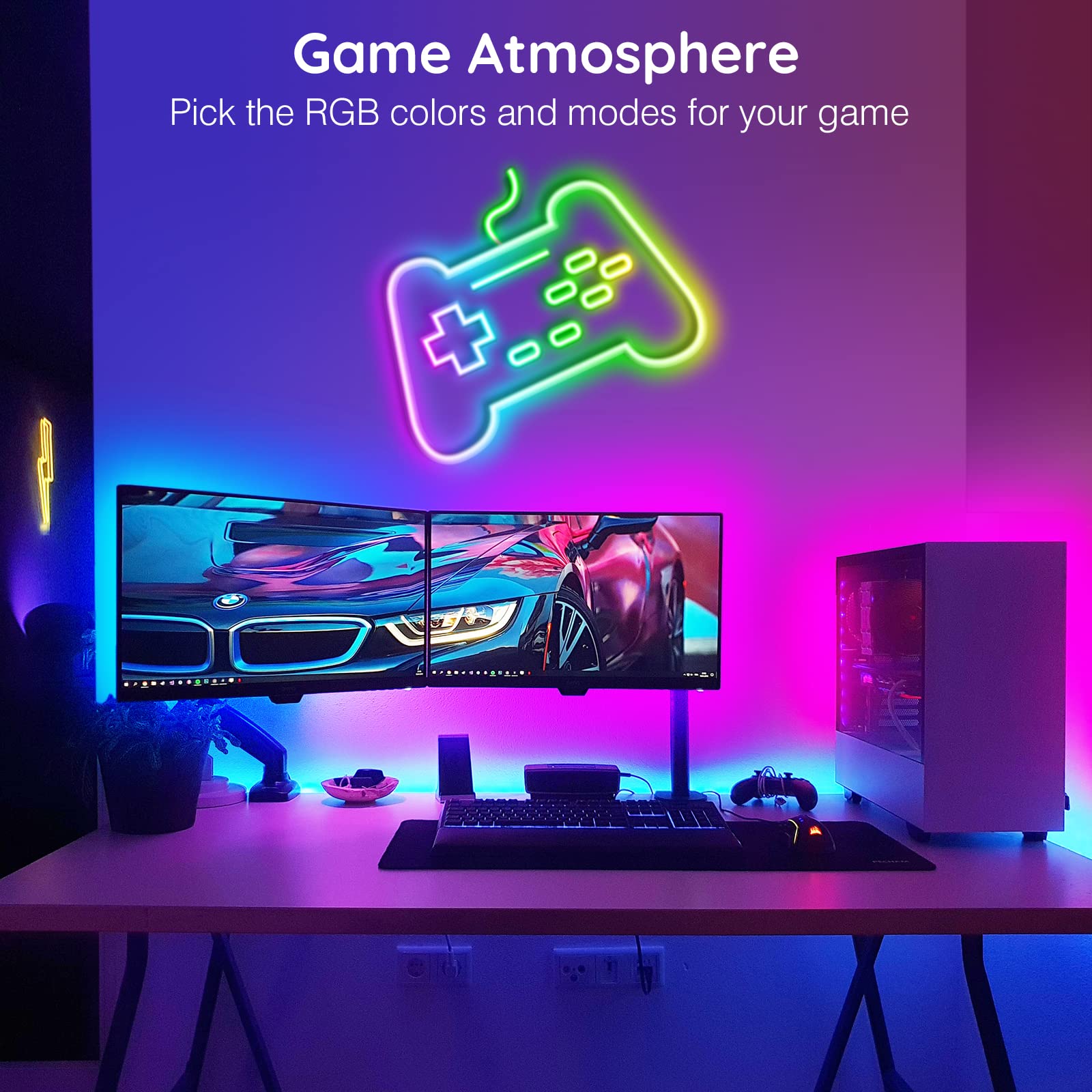 AILBTON 100Ft RGB Neon Rope Lights, Flexible LED with App/Remote, IP65 Waterproof, Music Sync for Bedroom Decor