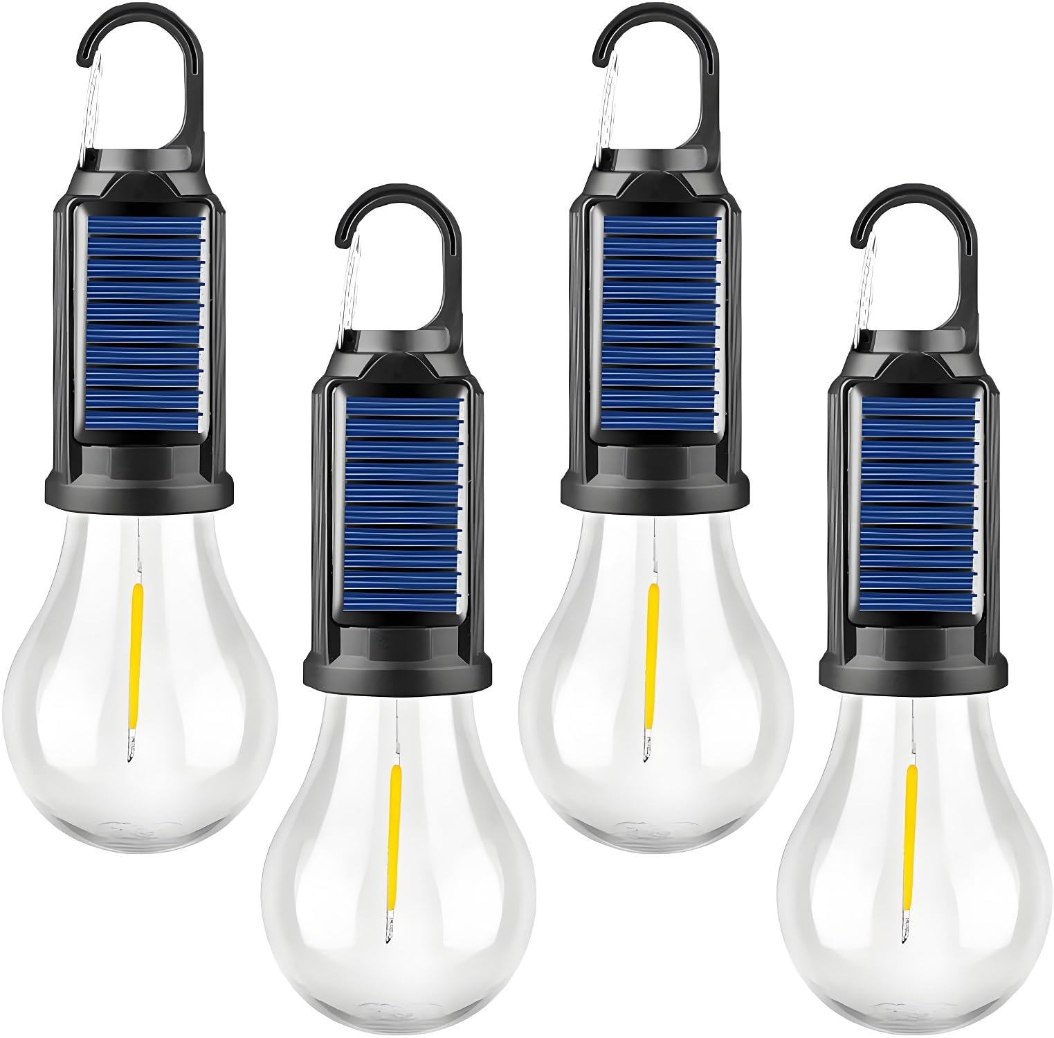 MVIOCS 4 Packs LED Camping Lantern Rechargeable, Portable Outdoor Waterproof Emergency Lanterns with 3 Modes, Hanging Tent Light