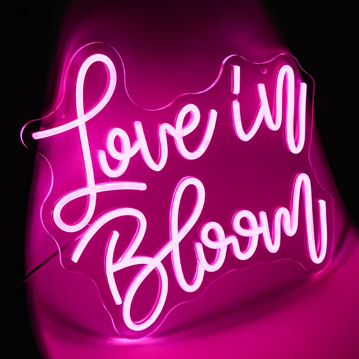 Xixkilly Neon Sign for Wall Decor, Pink Acrylic, Dimmable, 11.2inx16.5in