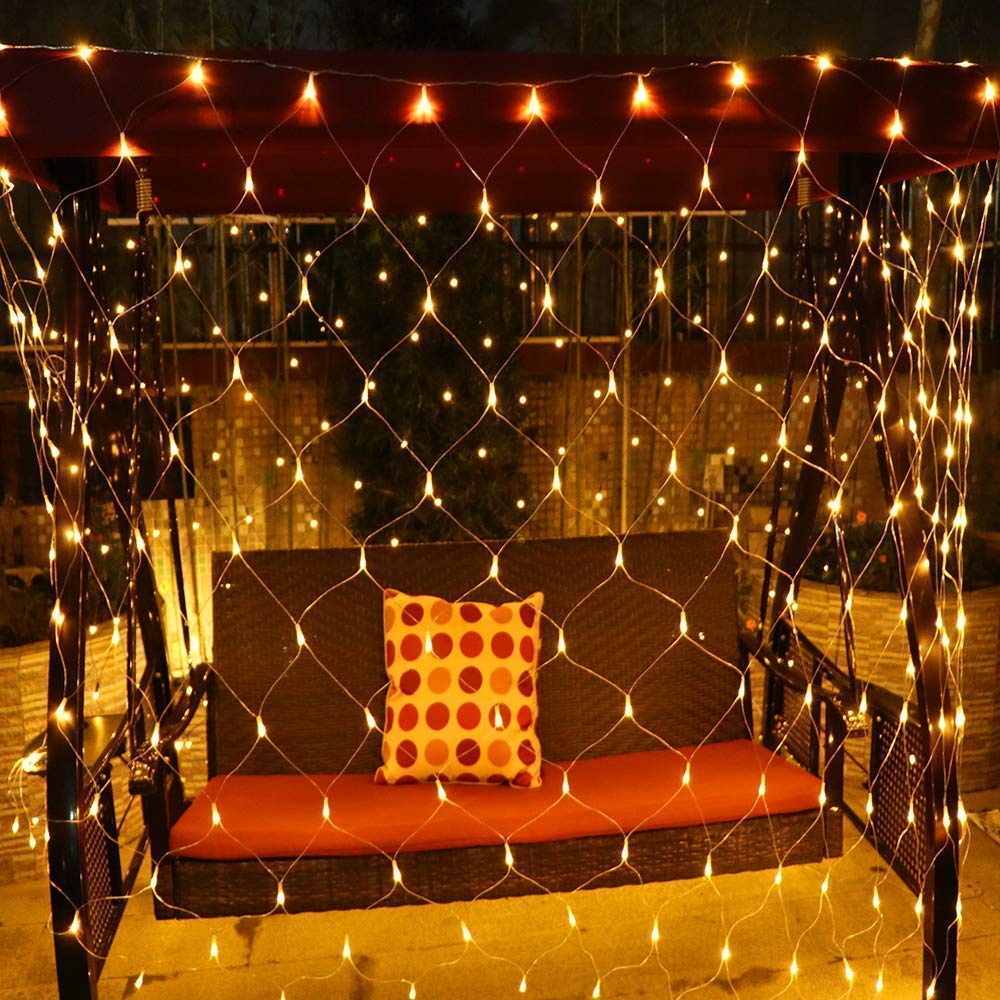 CITRA 250LED Net Mesh Fairy String Light Still Effect Lighting 8x8 Foot for Diwali Decoration Backdrop Garden Tree Waterproof -