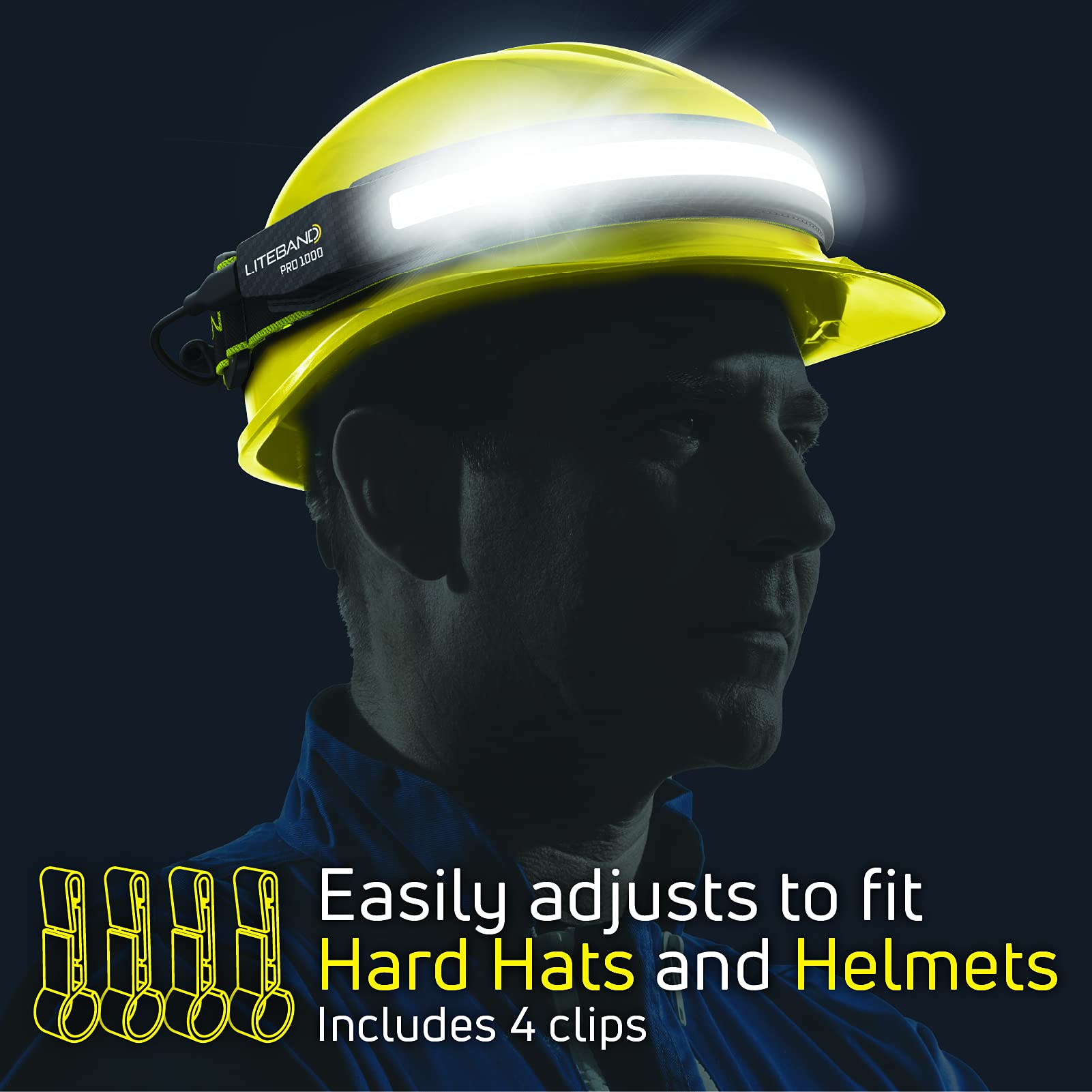 Optimal Ventures Liteband Pro 1000 Headlamp, 210° Beam, 1000 Lumens, High Visibility