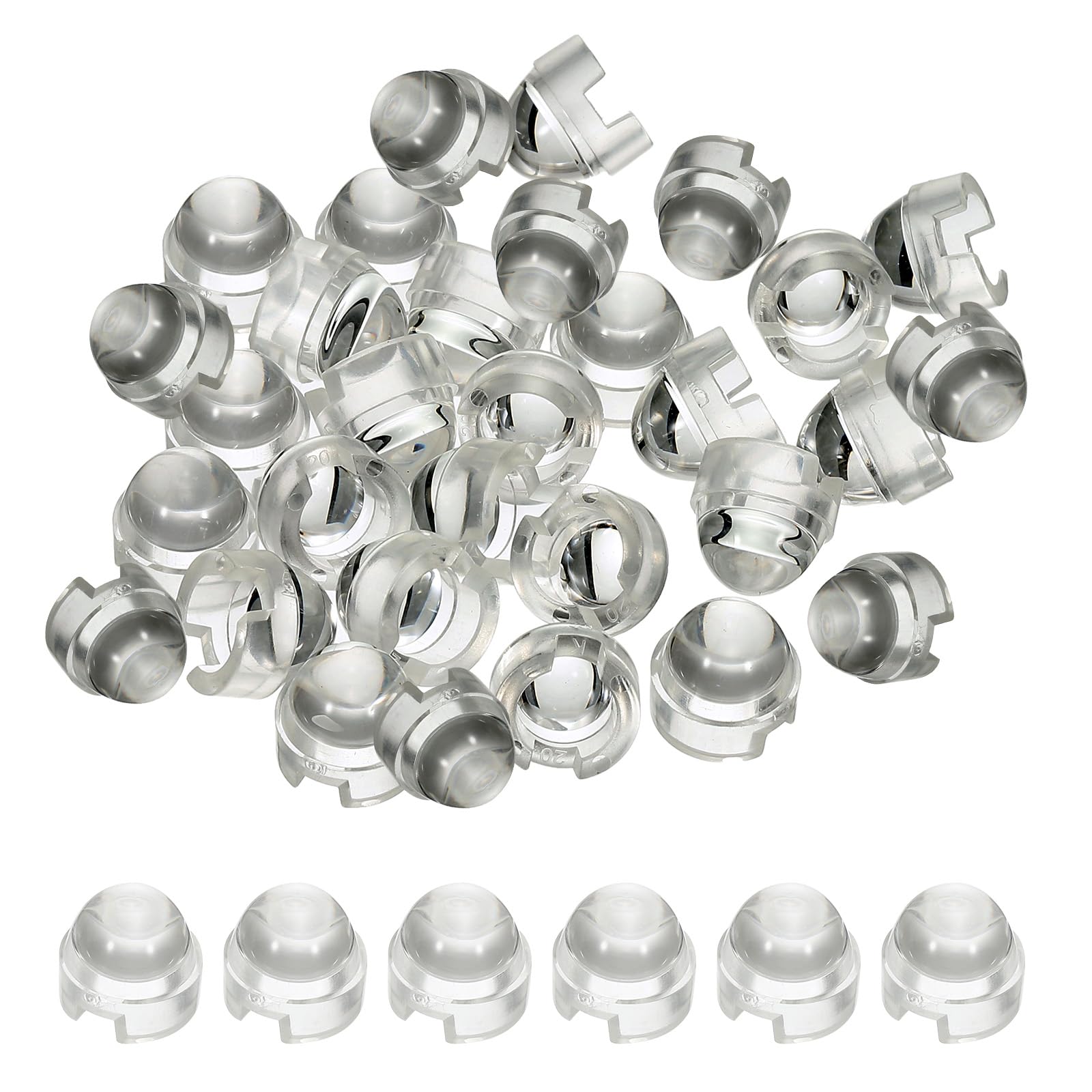 Patikil 12Mm Led Convex Lens, 36 Pack 30 Degree Beam Angle Pmma Acrylic Led Optical Convex Condenser Lens For 1W 3W Led Lamp Bea
