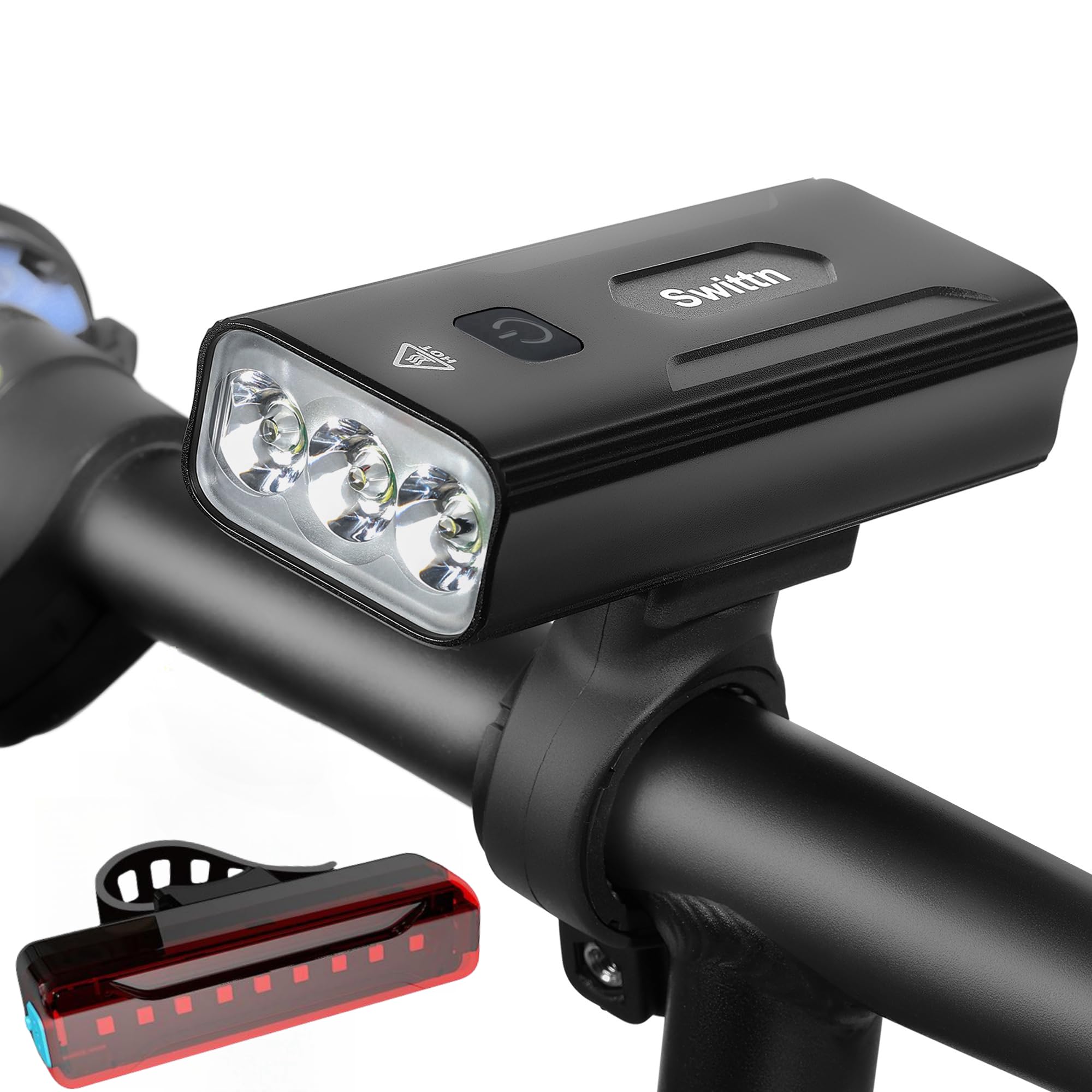 3000 Lumen Super Bright Bike Lights 5200mAh Runtime 10+ Hours Rechargeable Bicycle Lights Front and Back for Night Riding 5 Light Modes Easy to Install for Men Women Kids Road Mountain Cycling
