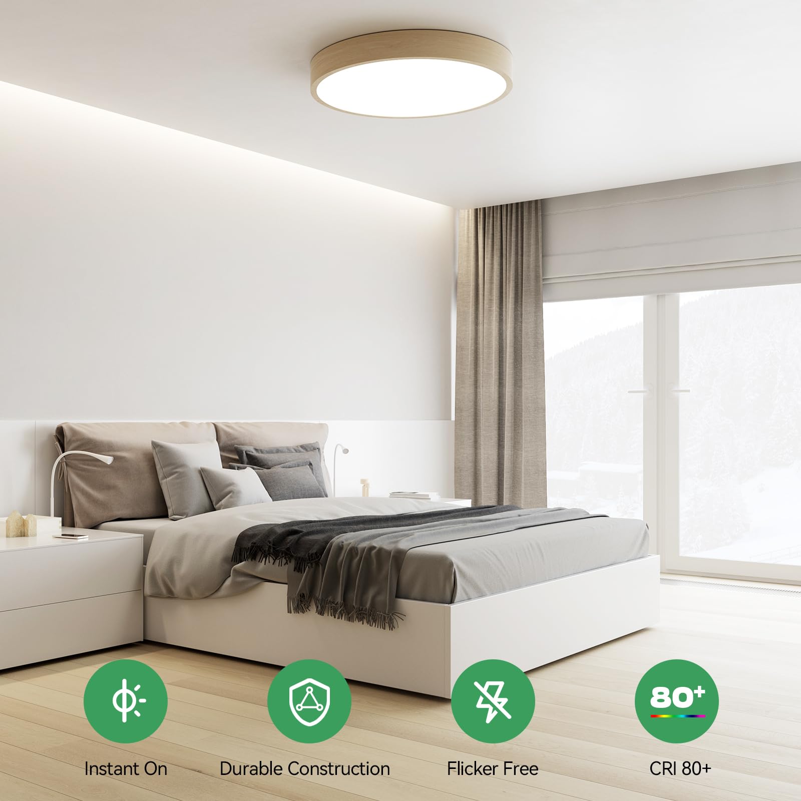 BMXKPO GU24 LED Light Bulb 10W Dimmable 5000K Daylight 1600 Lumens (100W Equivalent) - 4-Pack, Aluminum