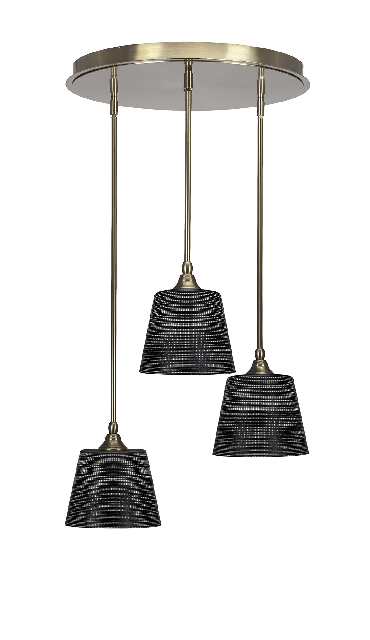 Empire 3 Light Cluster Pendalier in New Age Brass Finish (2183-NAB-4089)