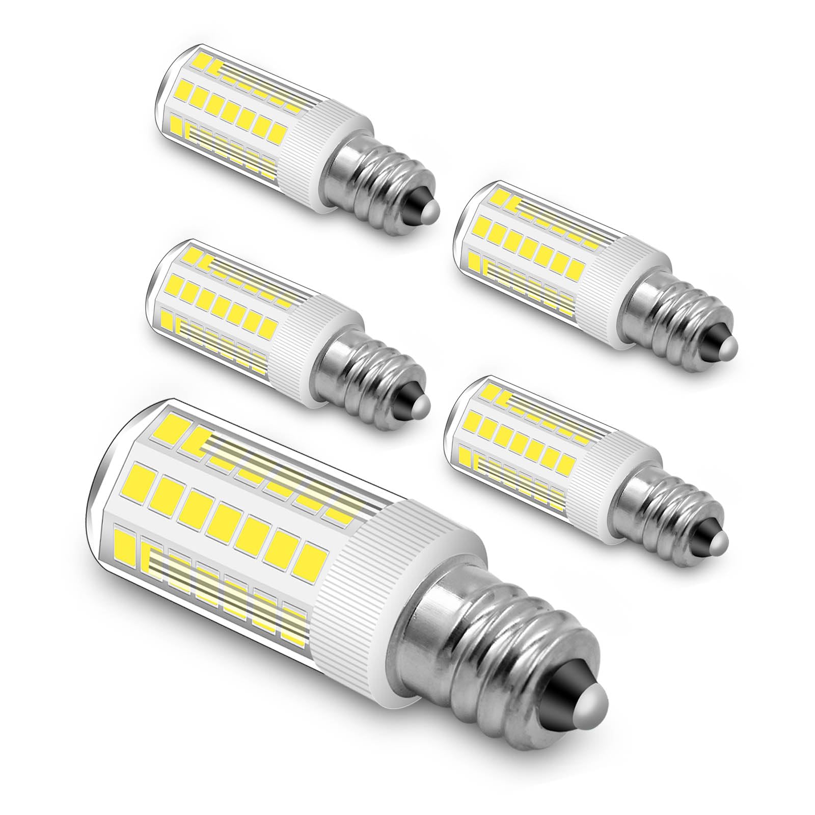 TRIJZHOU E12 Candelabra LED Light Bulbs 3W 25W Equivalent, 6000K Daylight White 350LM, E12 Kx 2000 for Ceiling Fan Dryer Drum, R