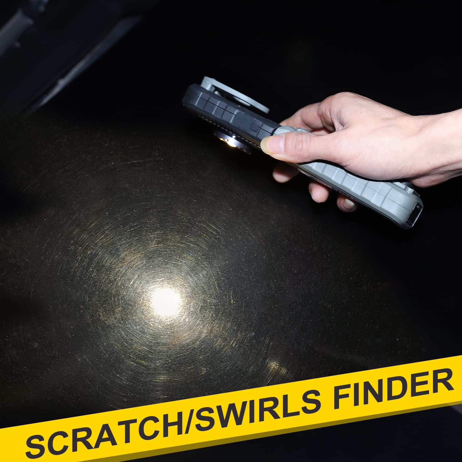 MXLEGNT Detailing Light Paint Inspection Lamp - Rechargeable LED Color Match Light, 2700K-6500K, 500LM, 93+ CRI, Black, with Magnet