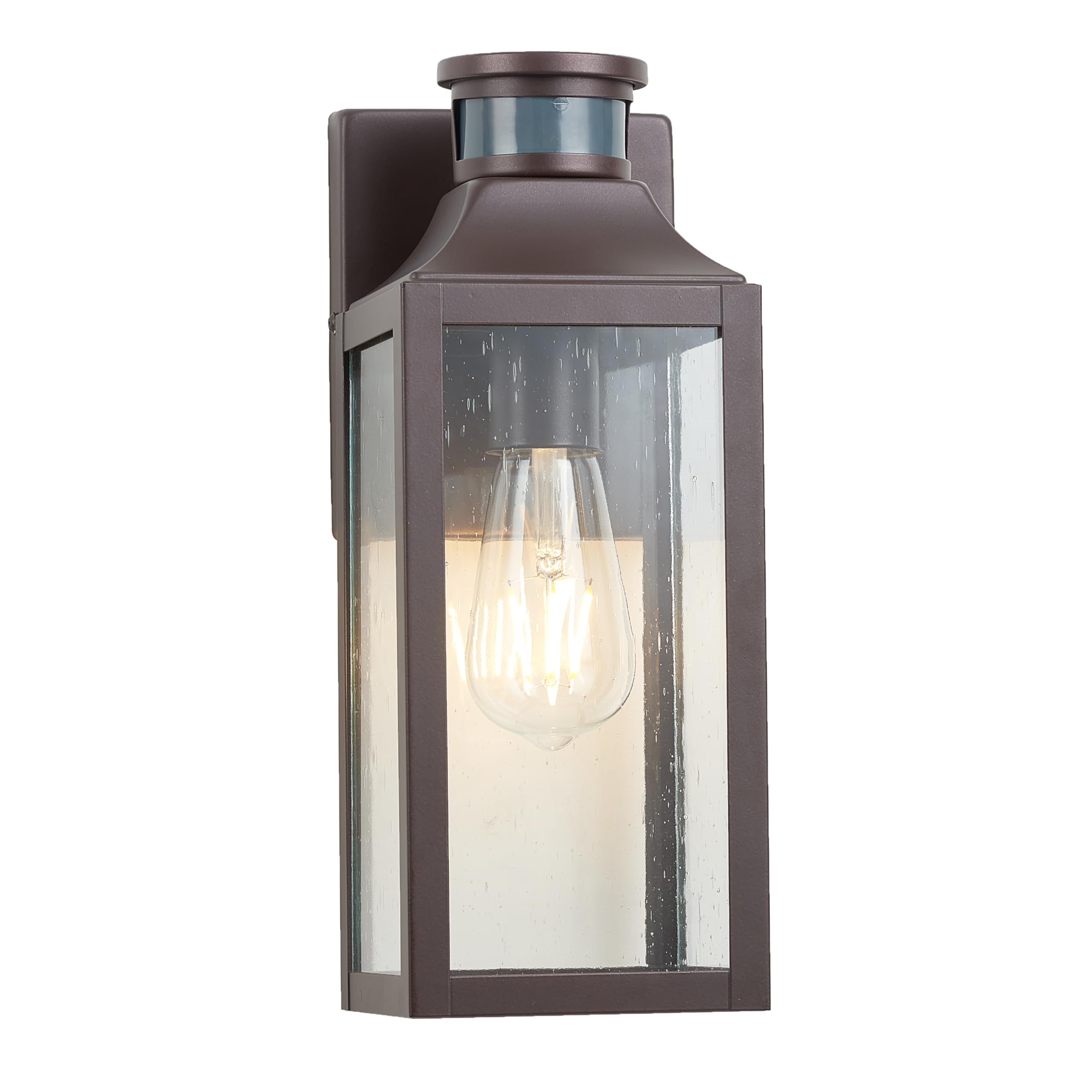 MICSIU Motion Sensor Outdoor Wall Light Fixture, 12.75 Inch Oil Rubbed Bronze Exterior Sconce Lighting, Waterproof Outside Light