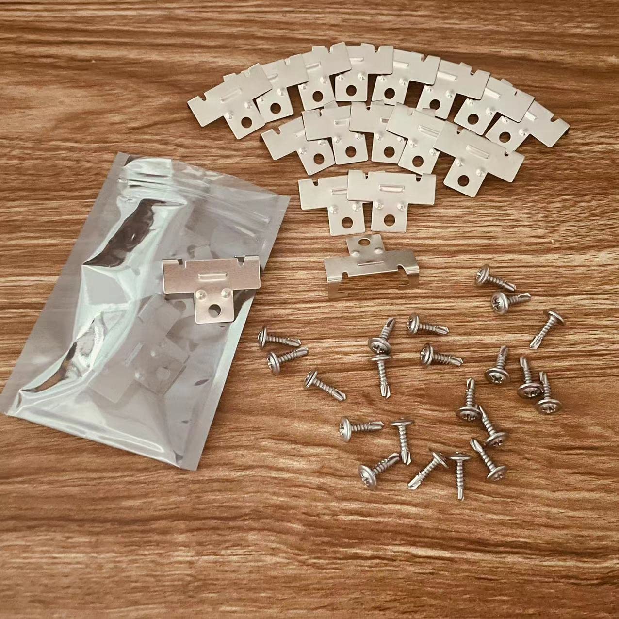 ROOWINTOO Recessed Light Clips, Stainless Steel, 20 Pack (10 Pairs), Model C-CLIP, Torsion Spring Compatible