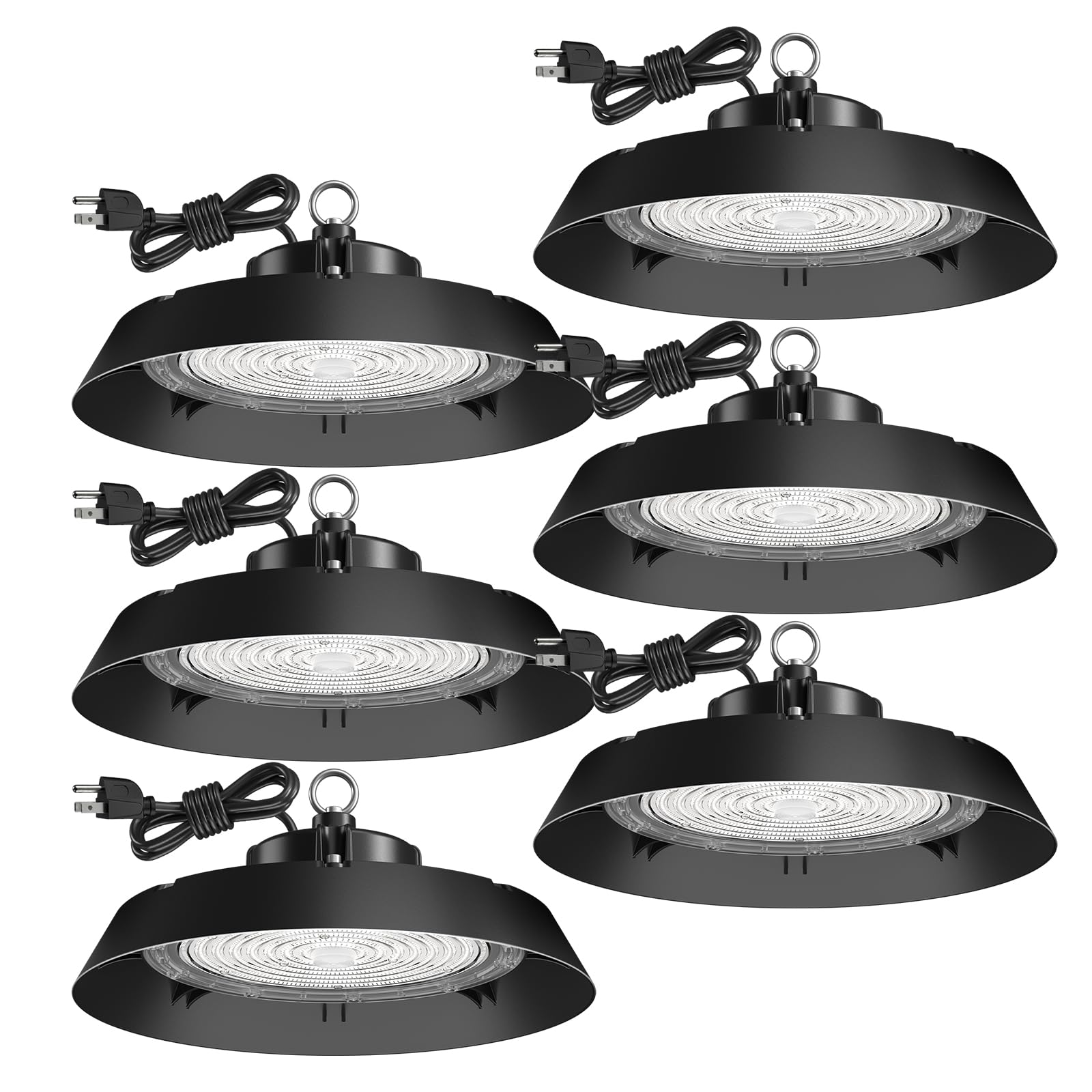 Amico 250W UFO LED High Bay Light, 35,000lm, AC100-277V, Aluminum, Black, Model BWU3-240W50