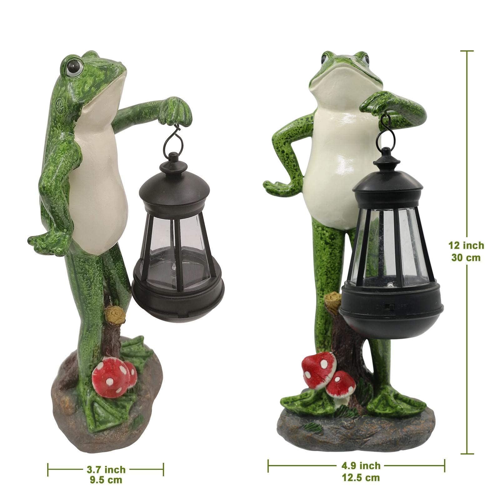 Nacome Solar Frog Statues - Colorful Garden Decor For Lawn, Porch, And Patio - Unique Gifts For Mom