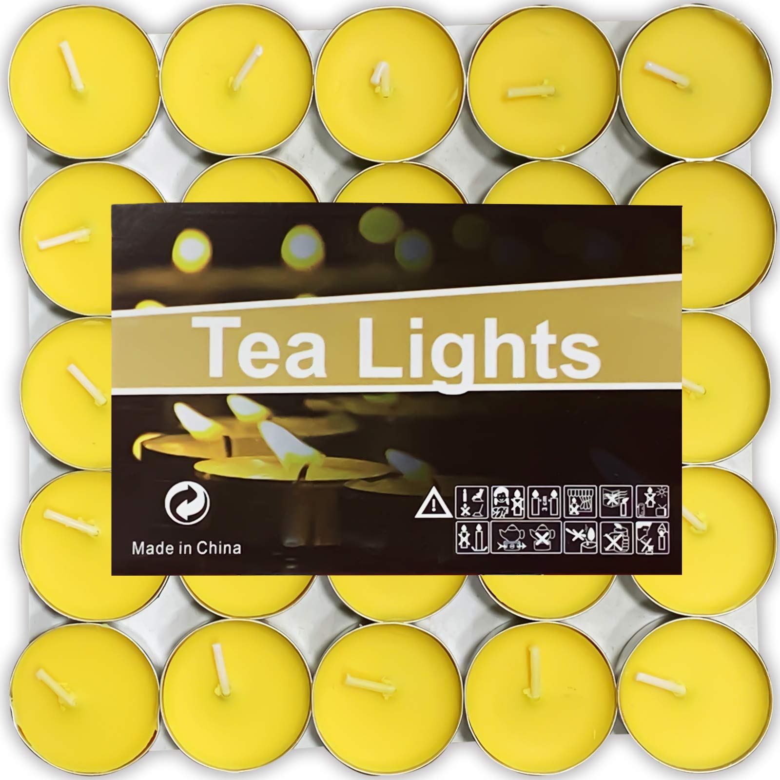 Ouo Tea Lights Candles, 50 Pack Smokeless Candles,Small Candles, Dripless & Long Lasting Mini Tealight Candles For Mood, Dinners
