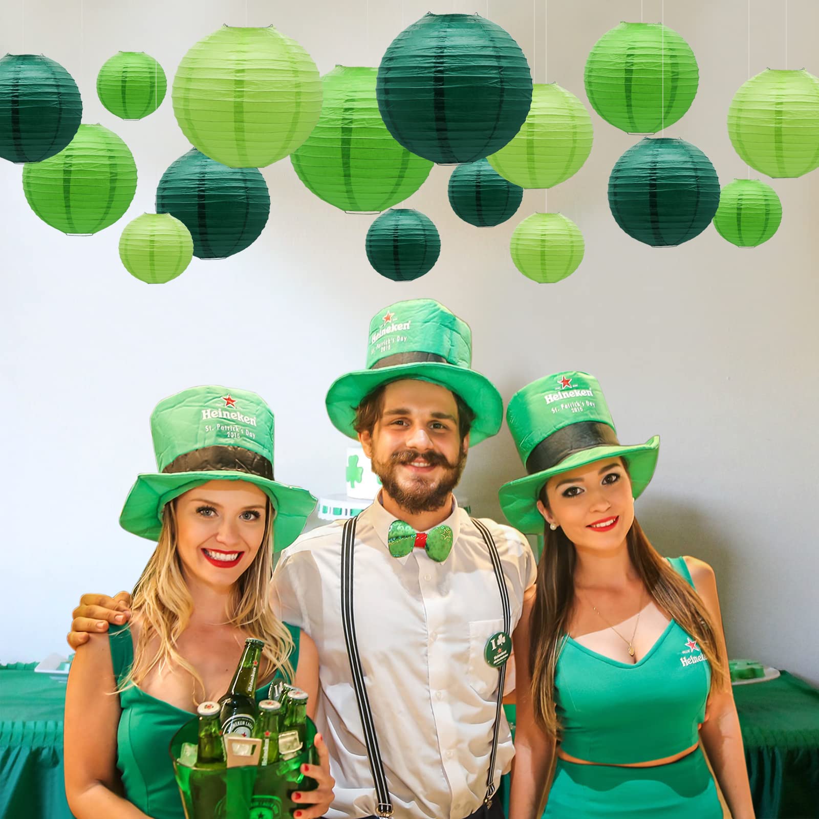 Adlkgg Round Hanging Paper Lanterns Decorations, Party Wedding Birthday Baby Showers Halloween Supplies, Black 12",10", 8", 9 Pack