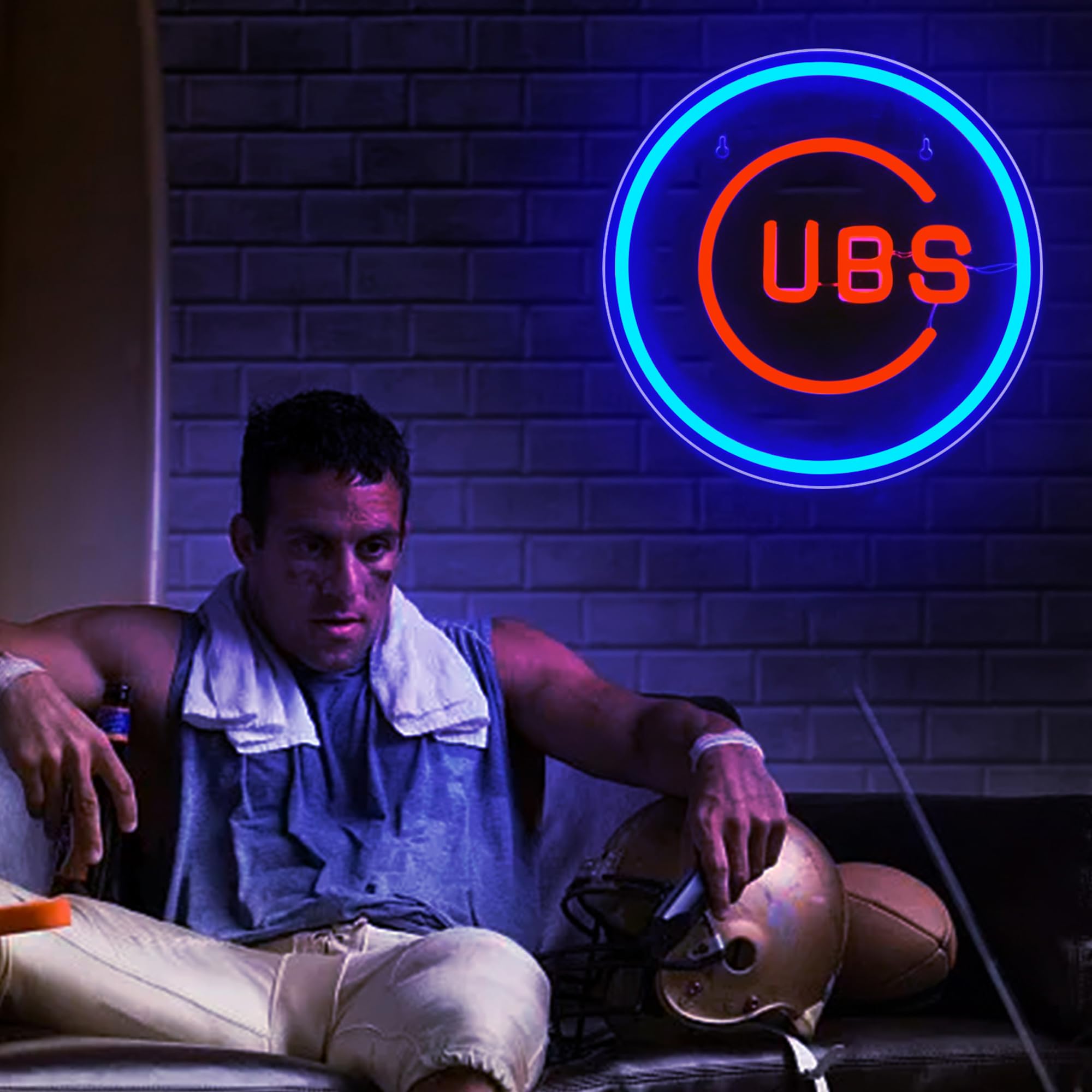 Baseball Neon Sign For Wall Decor Baseball Neon Light For Man Cave Team Logo Led Sign For Club Bar Party Dorm Bedroom Game Room Decor Birthday Gifts For Men Size12*12In(Zyld060)