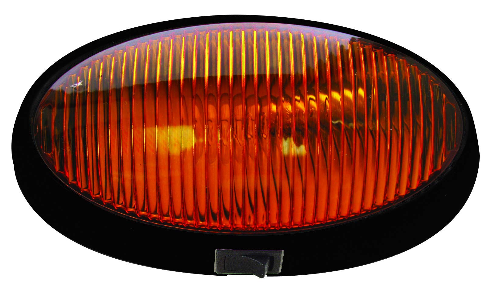 Optronics RVPLL13CBP LED Porch Light with Switch, Black/Yellow, Amber Material
