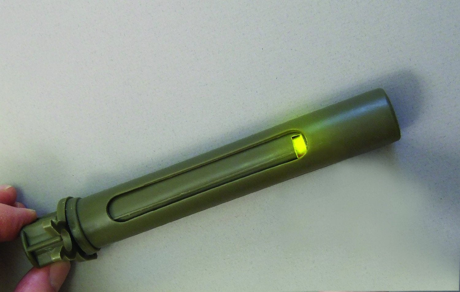 Cyalume Combat Light Shield Device, 6-3/4in x 1in, Plastic, Gray, Model 9-06370PF
