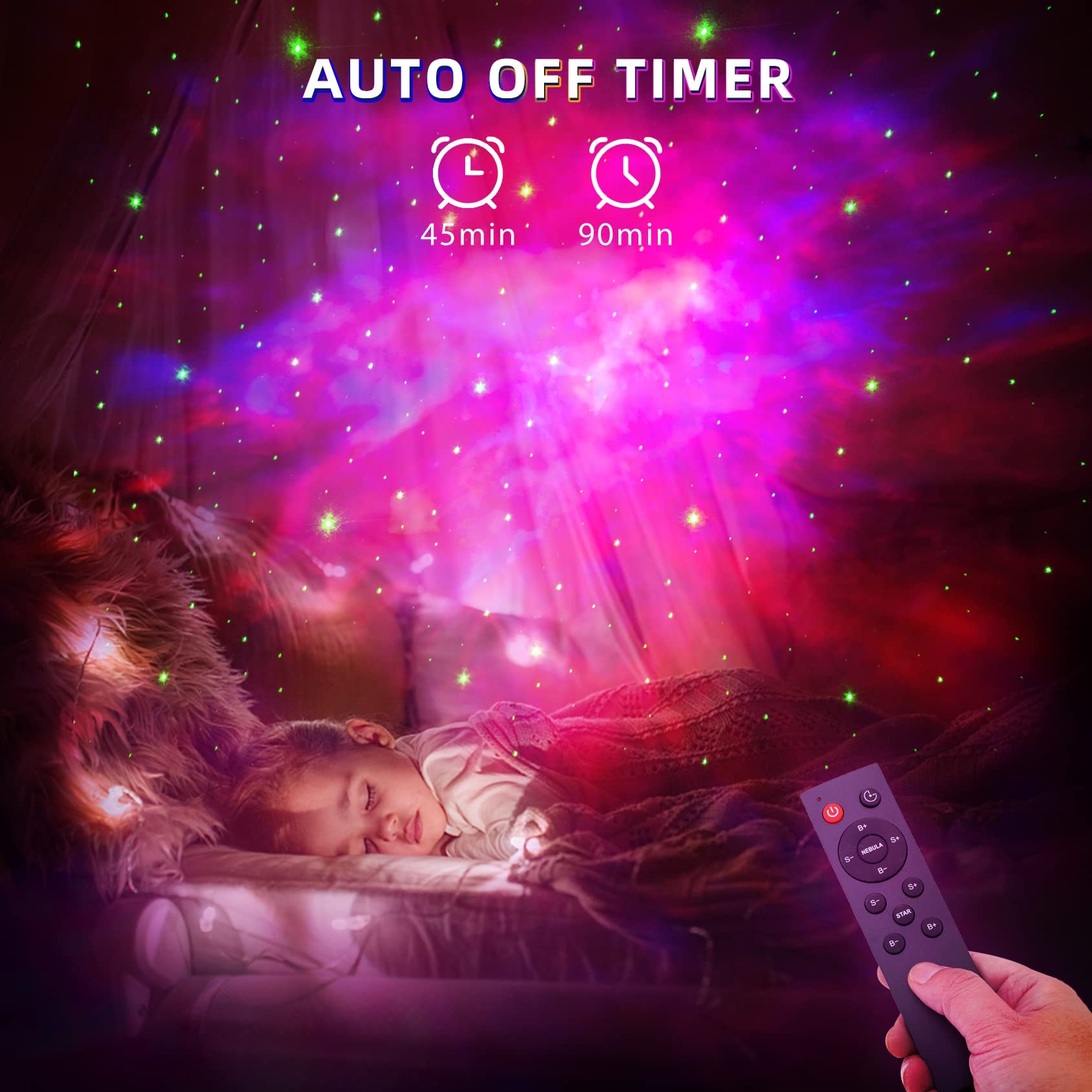 [A Gift Choice] Astronaut Space Buddy Star Projector - Galaxy Projector Night Light With Remote, 360?Adjustable And Timer, Kids