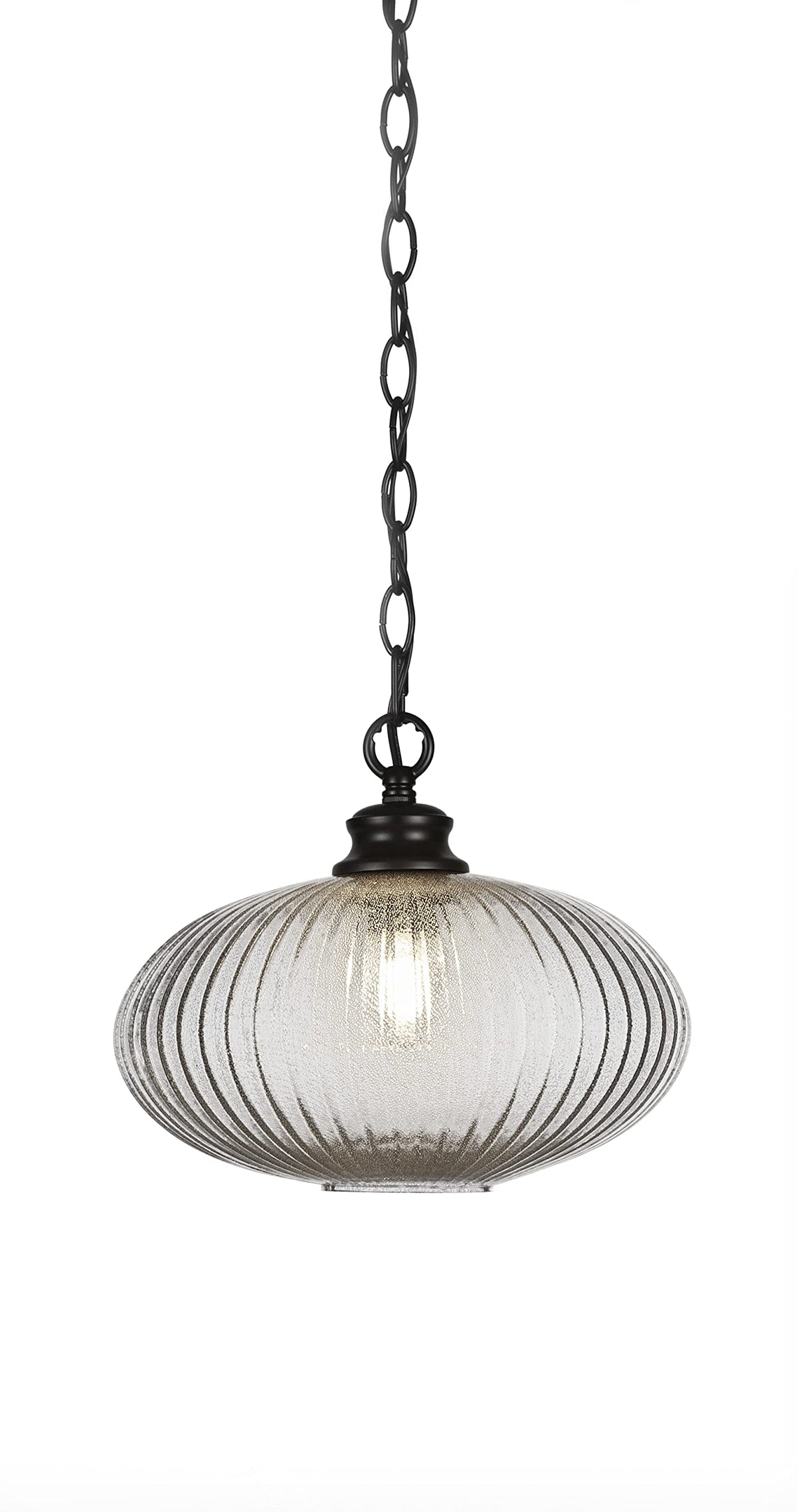 Toltec Lighting Carina 1 Light Pendant in Matte Black (92-MB-4658)