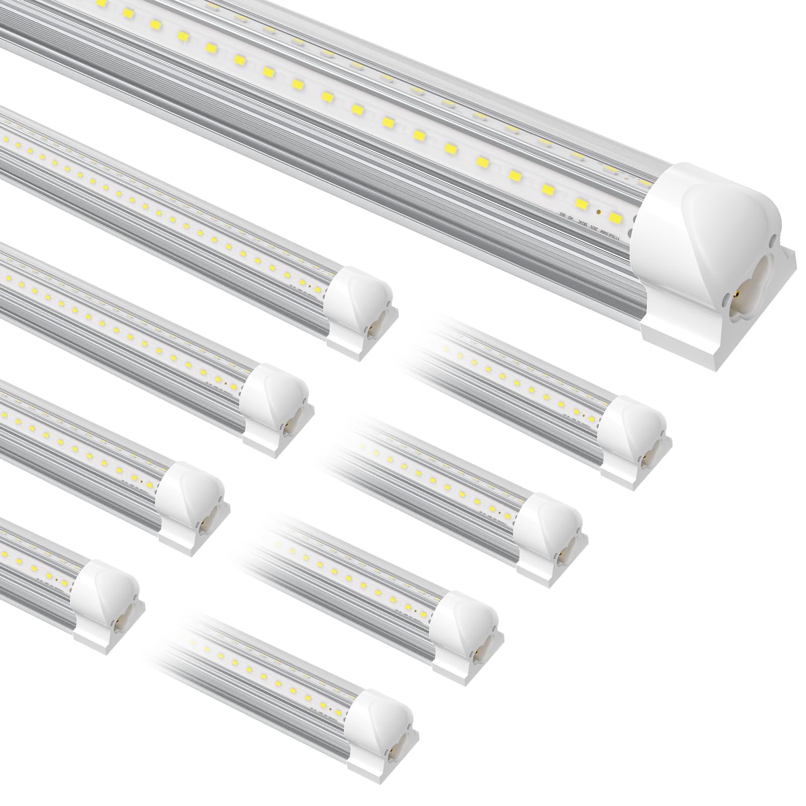 SUSLUM 8-Pack 4FT T8 LED Shop Light, 42W 6300 Lumen 5000K Daylight, Linkable with Plug Shop Lights for Garage Ceiling Workshop C