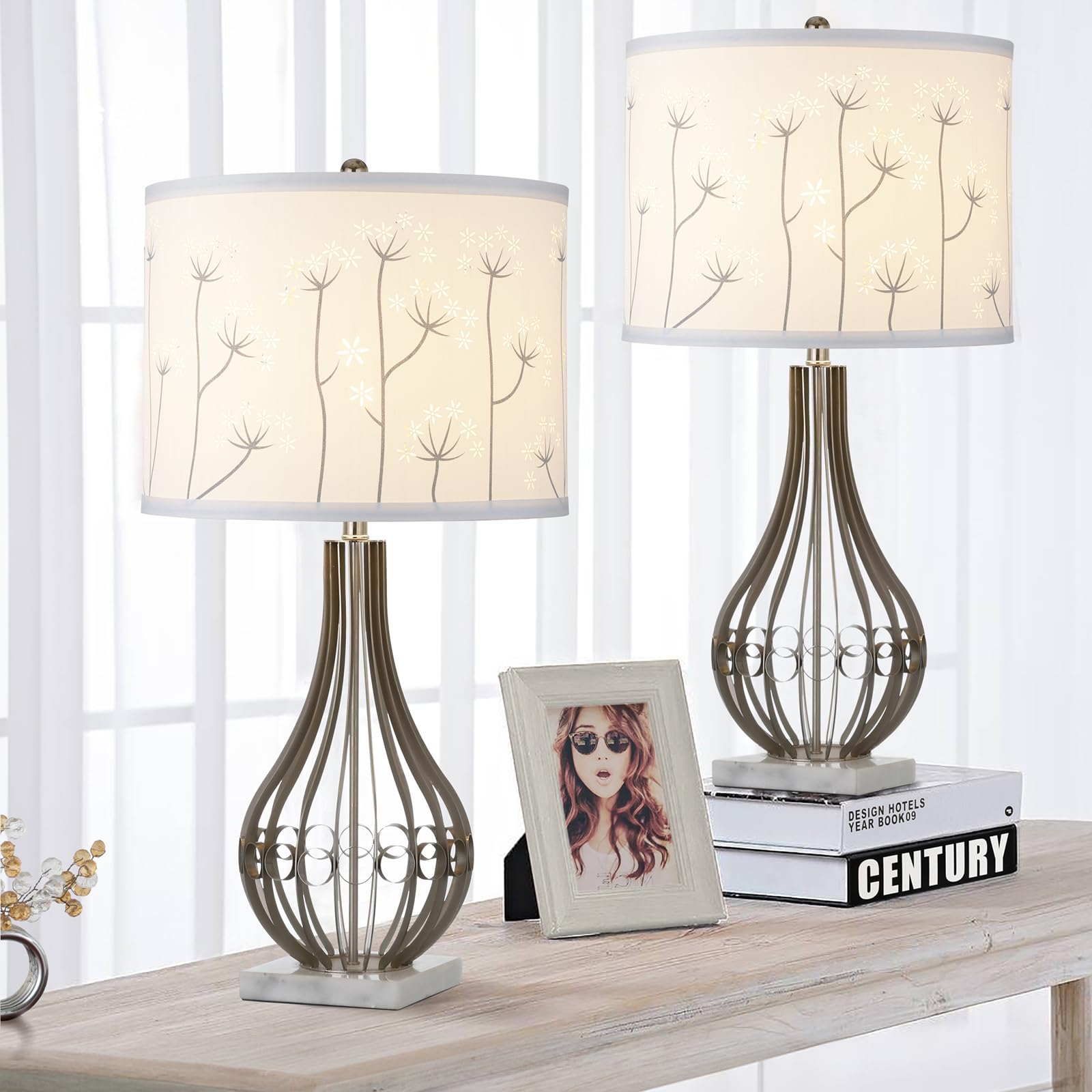 White Lamp Shades Set Of 2, Drum Lampshades, Lampshade 10 Inches Height, Lampshades For Table Lamp, Floor Lamp, Pendant Light, L