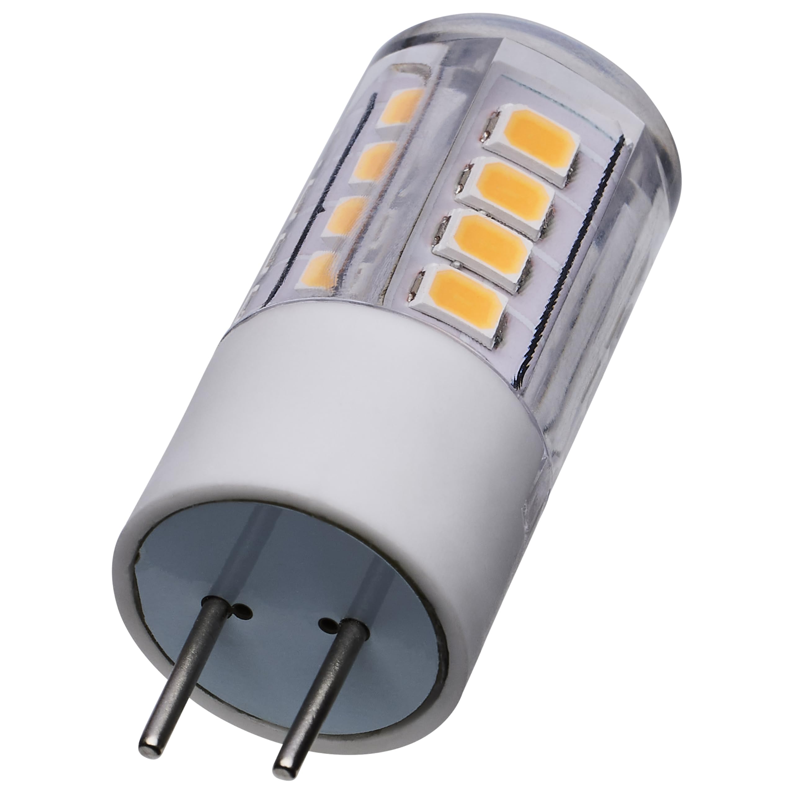 SATCO S12316 T5 LED Bi-Pin GY6.35 Base Lamp, 12V Low Voltage Halogen Replacement, 3000K, Clear