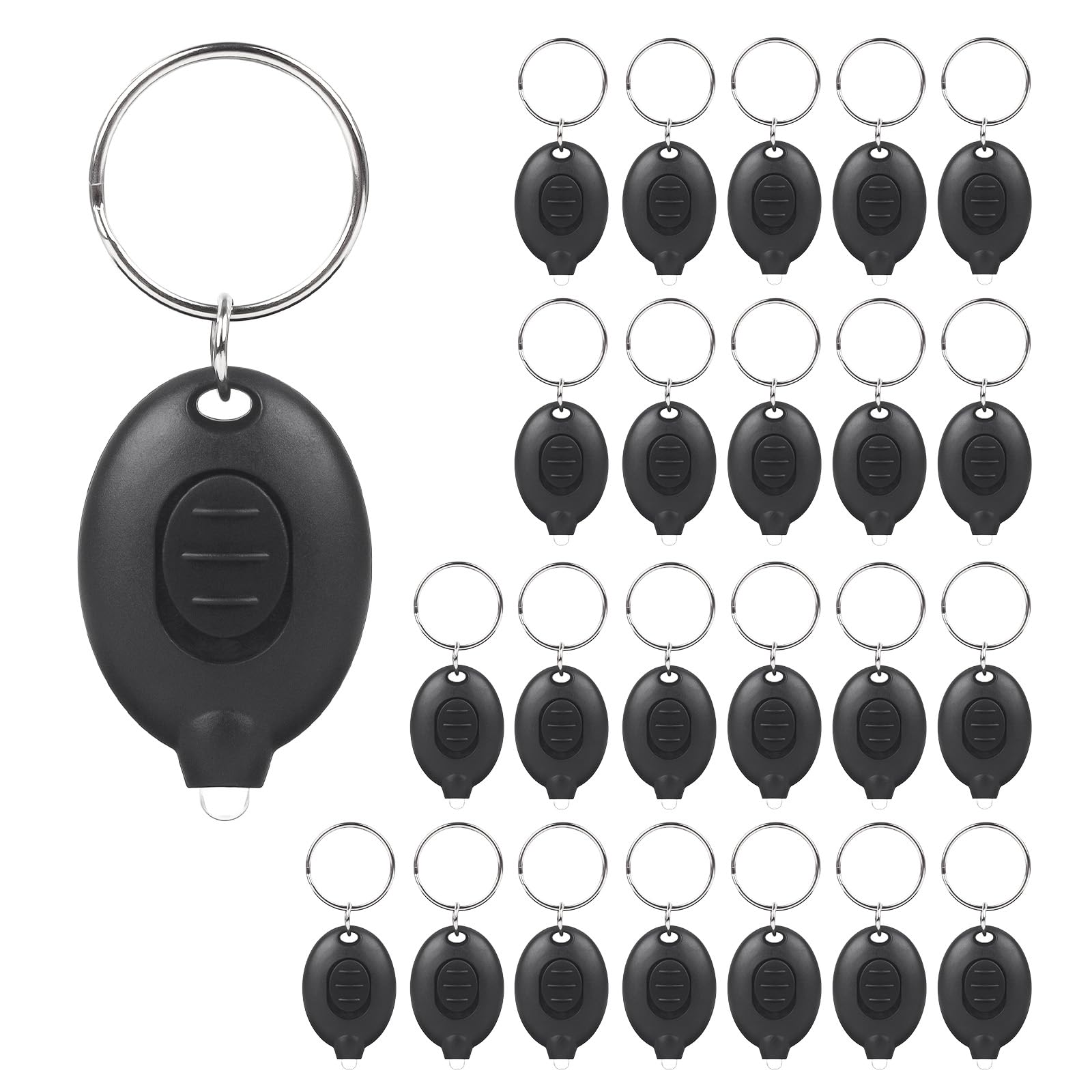 Uaimvie 24 PCS LED Keychain Flashlight Mini Keychain Light Ultra Bright Tiny Flashlight Small Portable Light Battery Powered wit