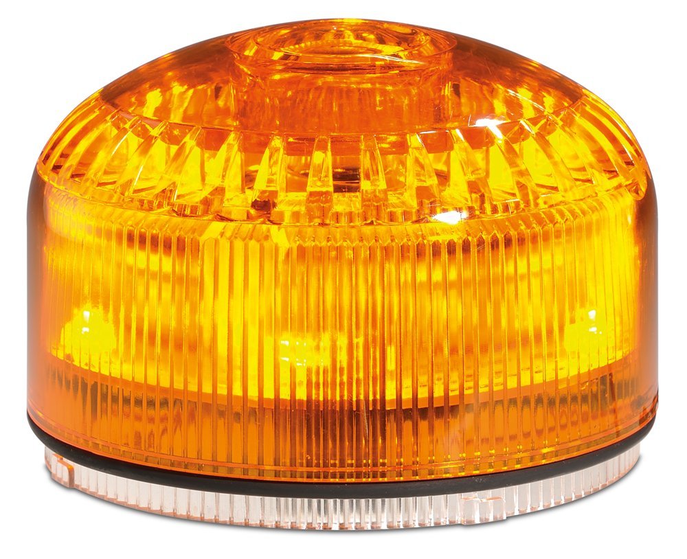 Federal Signal SLM500A Streamline Modular Low Profile Combination LED/Sounder, Amber, Required Base Sold Separately, Polycarbona