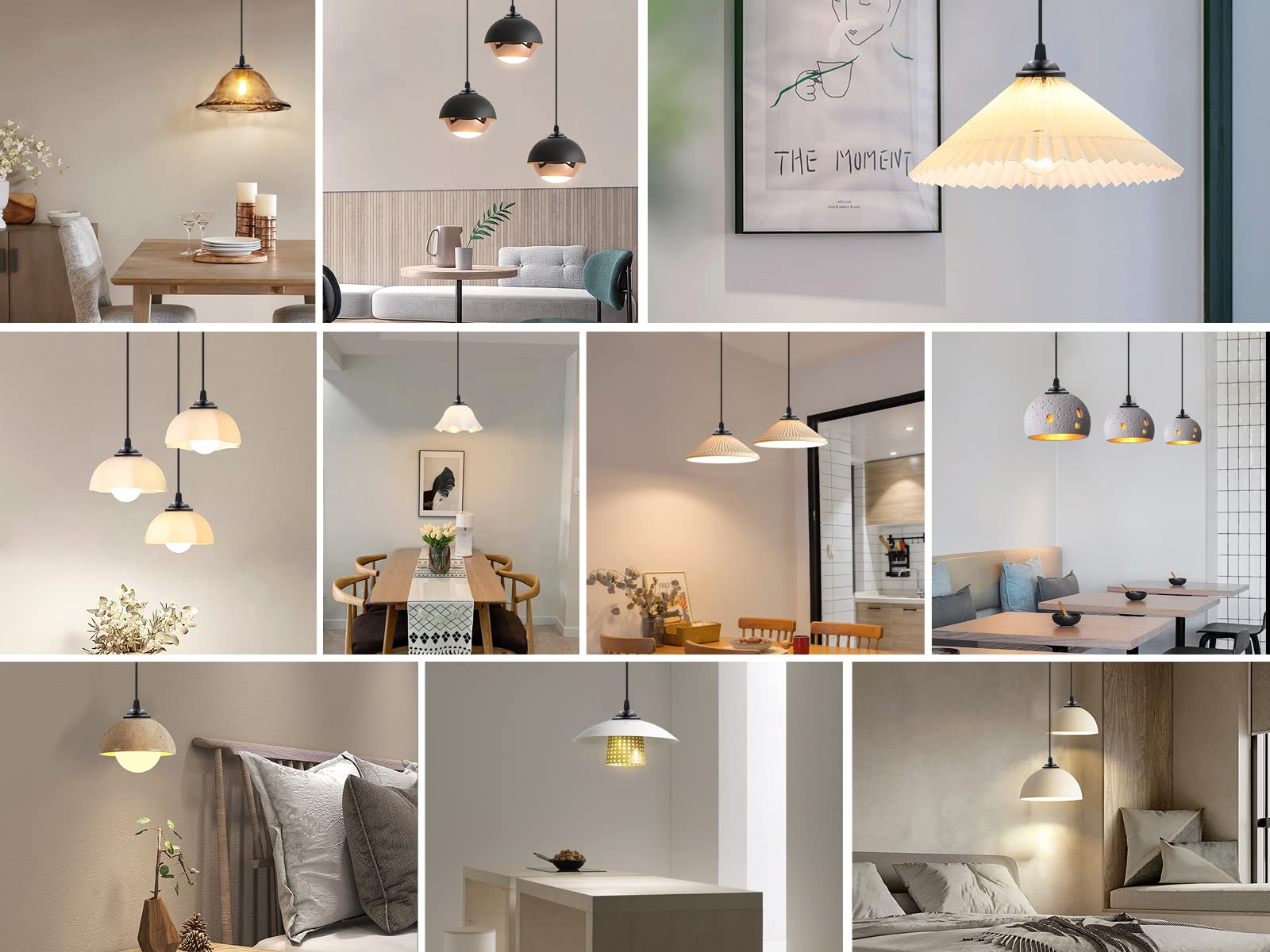 VTYXCTIGJ Industrial Mini Pendant Light Kit, UL E26 Vintage Lamp Socket, Adjustable Hanging Light, Black, Model XDT